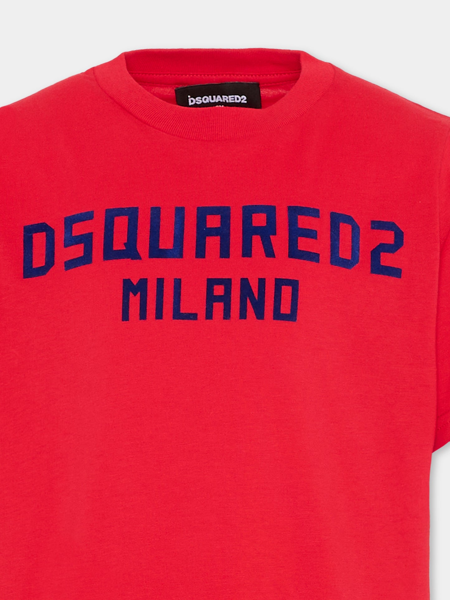 T-shirt rossa per bambino con logo,Dsquared2,DQ3164 D0015 DQ401