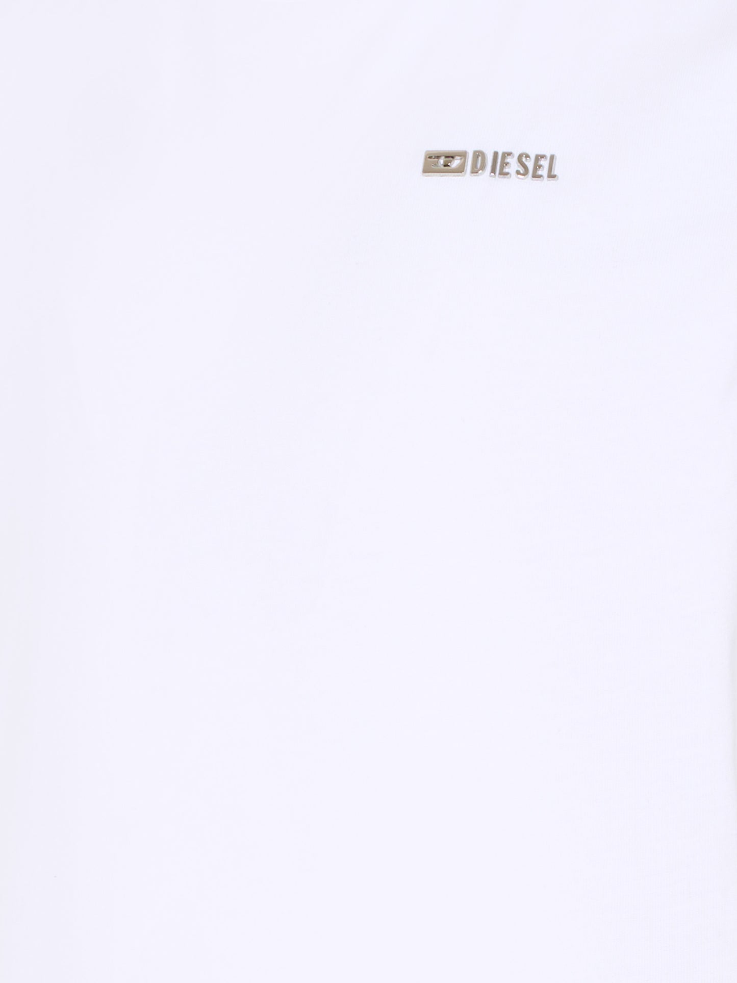 T-shirt bianca per bambini con logo,Diesel,J02771 0CATM K100