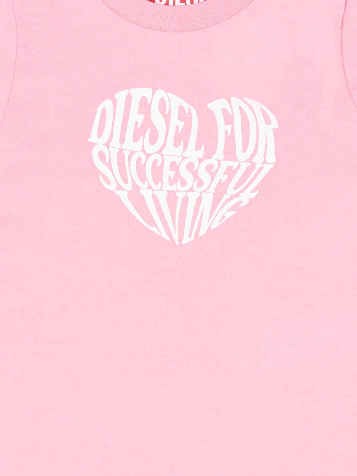 T-shirt rosa per neonata con logo,Diesel,K00766 00YI9 K309