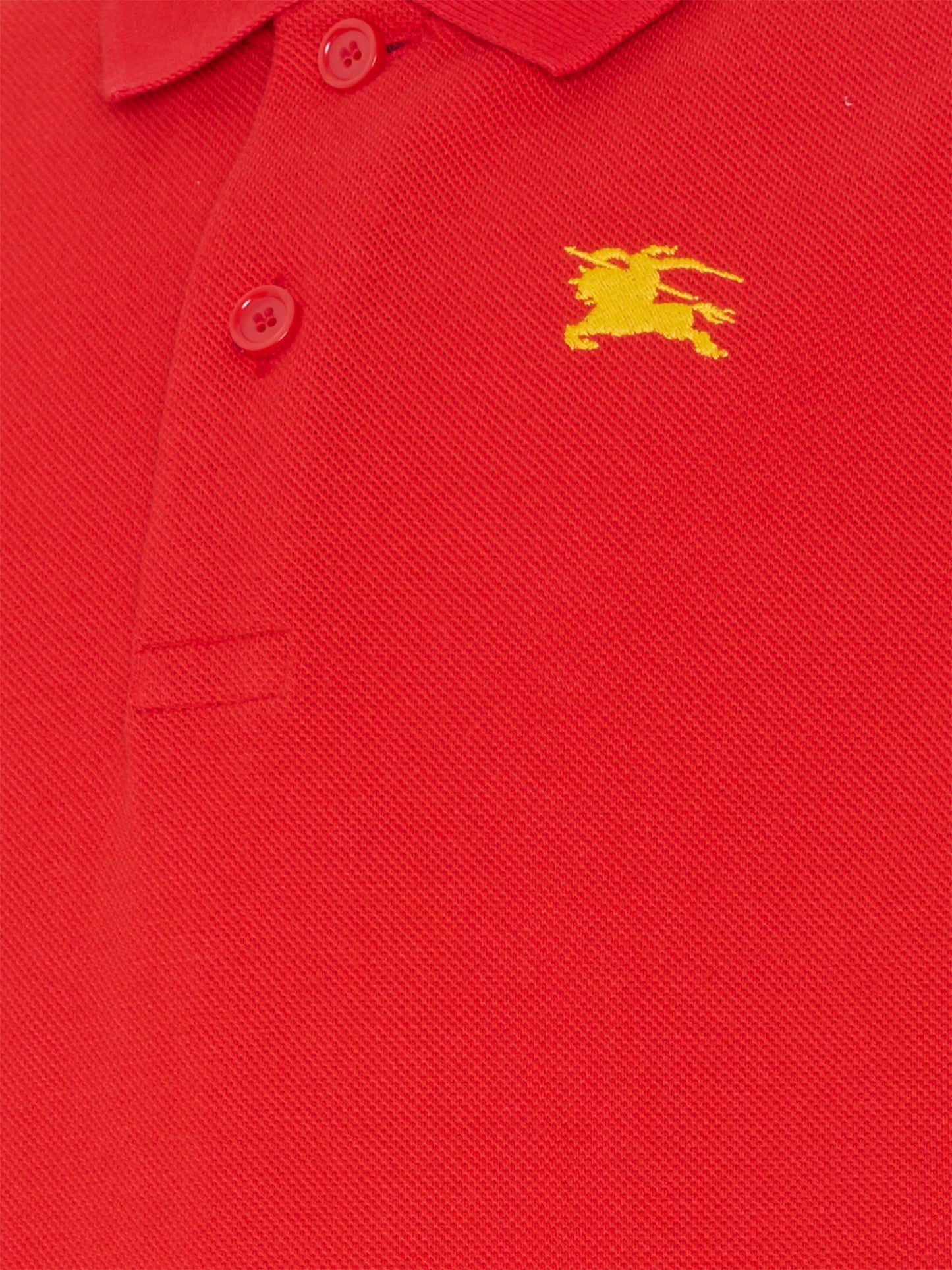 Polo rossa per bambino con cavaliere equestre,Burberry Kids,8117372 B7308