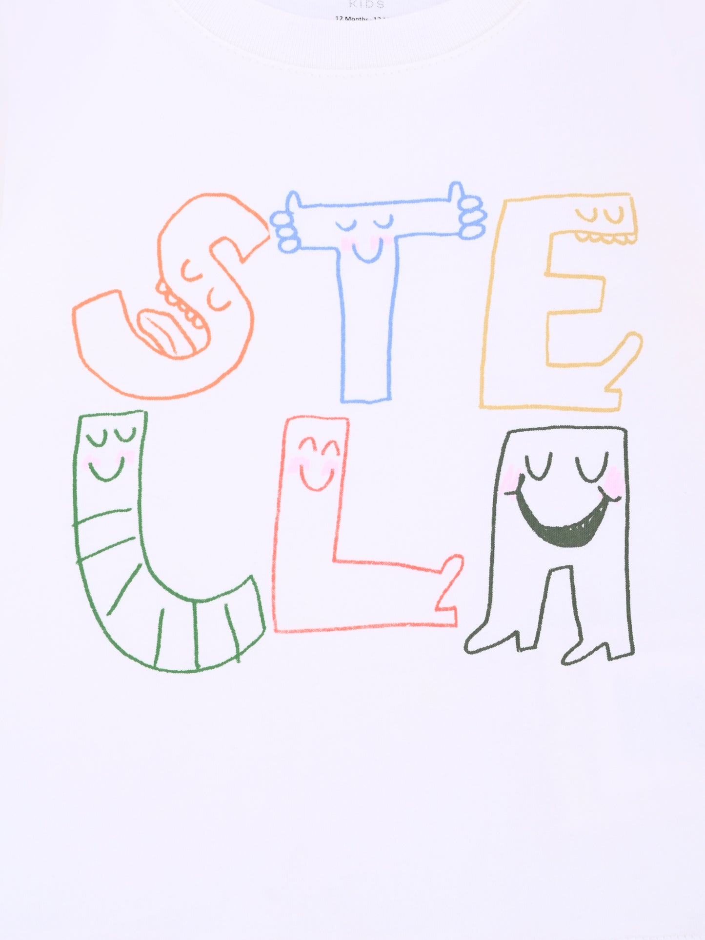 T-shirt avorio per neonati con logo,Stella Mccartney Kids,TW8591 Z0434 101