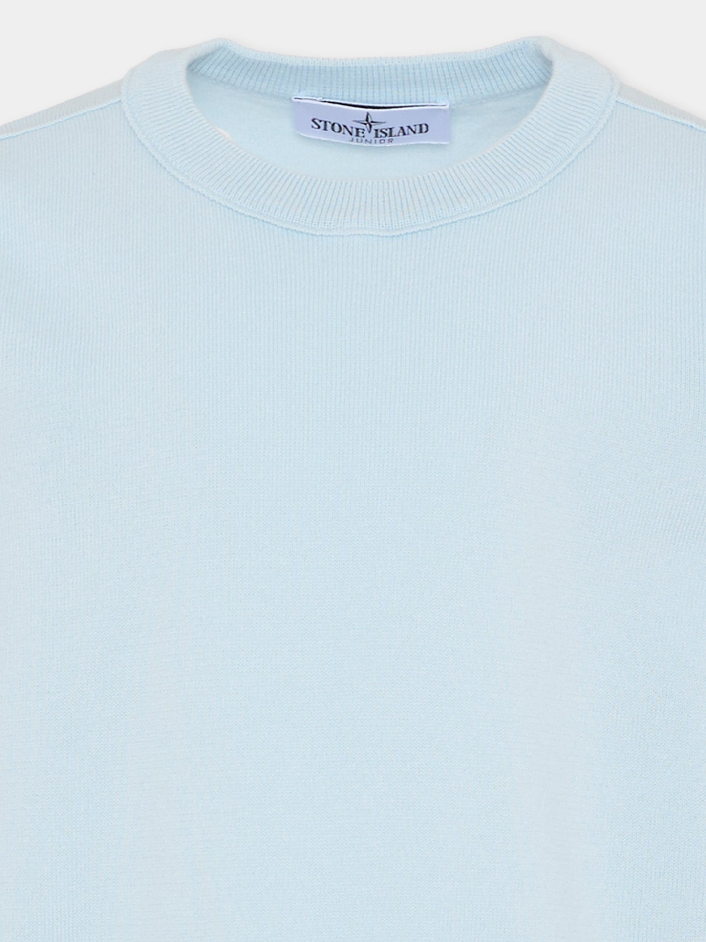 Maglione celeste per bambino con bussola,Stone Island Junior,L1S16 5100001 S00B2 - V0041