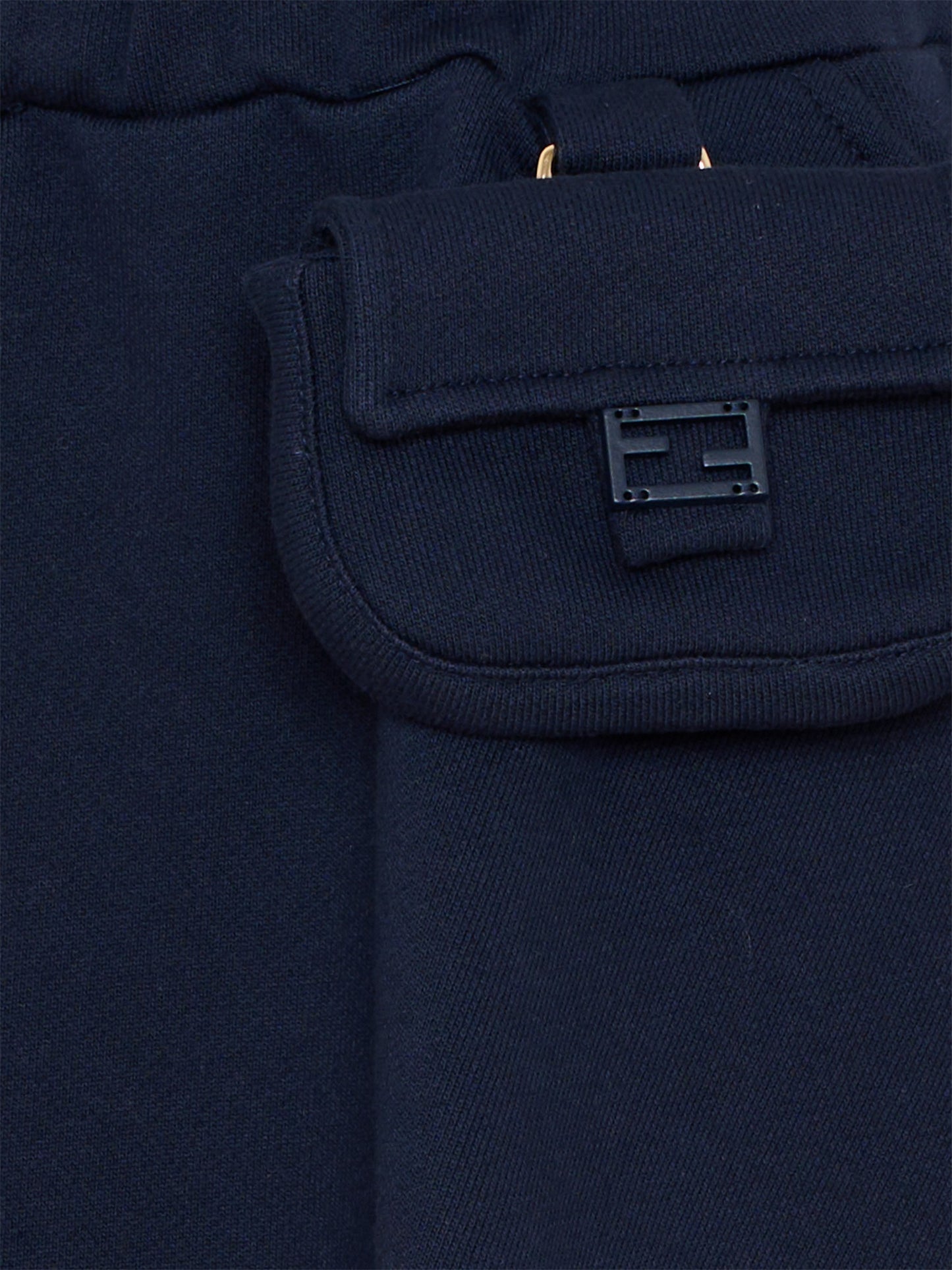 Gonna blu per bambina con Baguette,Fendi Kids,JFE189 5V0 F0QG0