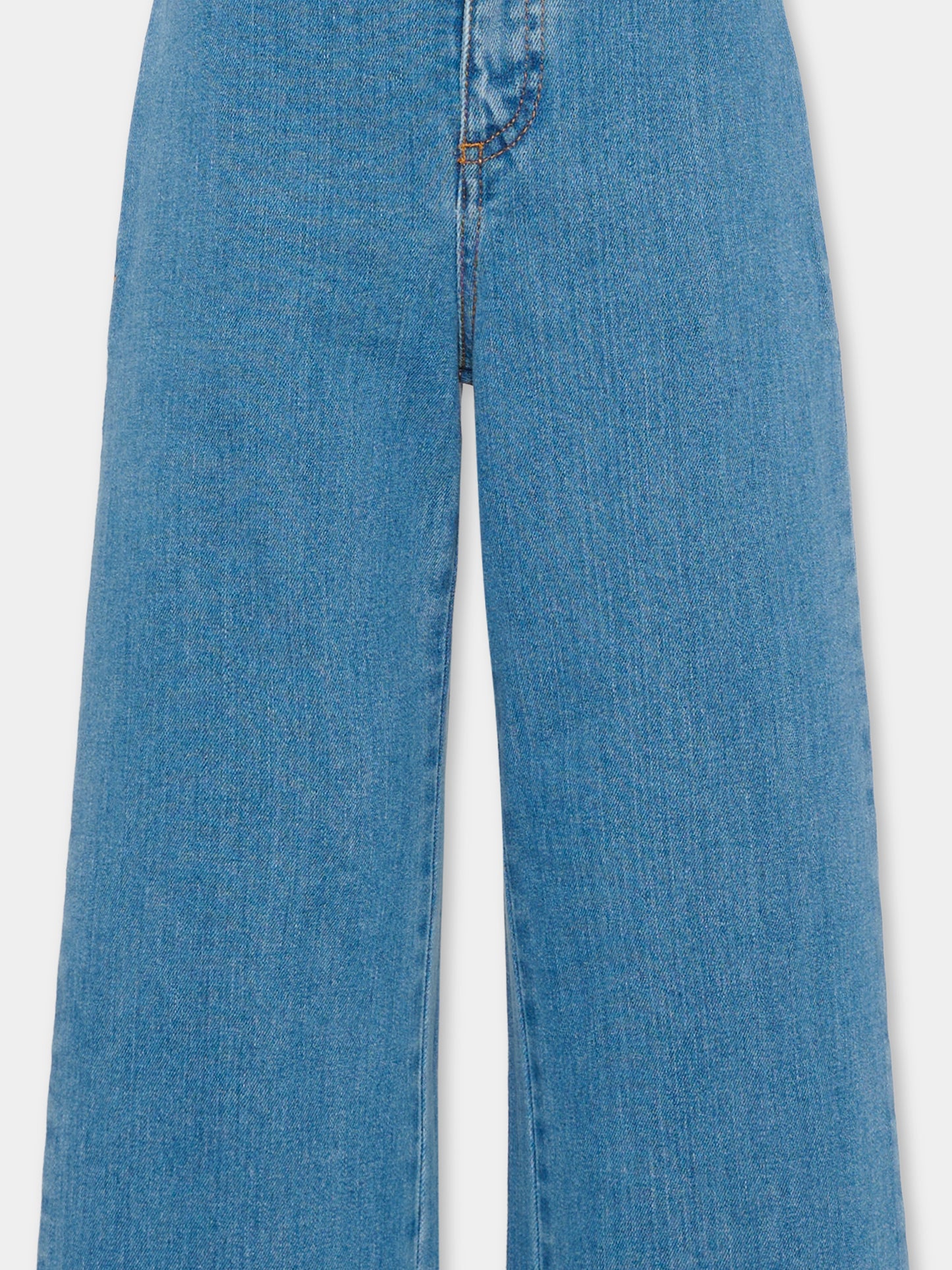 Jeans denim per bambini con FF,Fendi Kids,JUF169 AVVU F0QG0