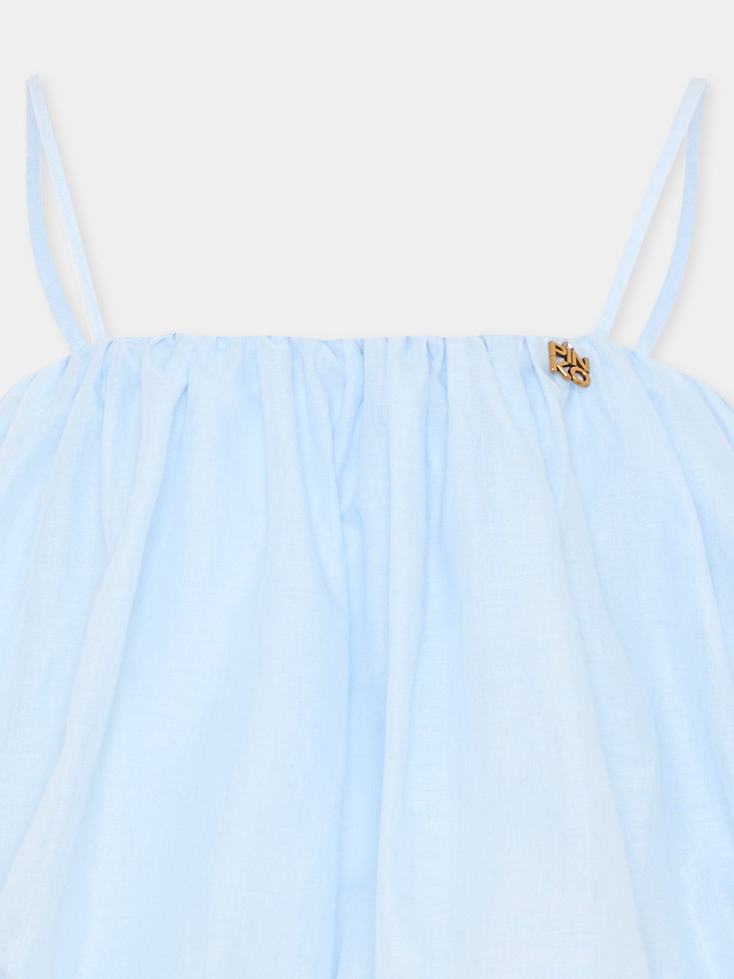 Top celeste per bambina,Pinko,KFTO007.0.CA005.9028