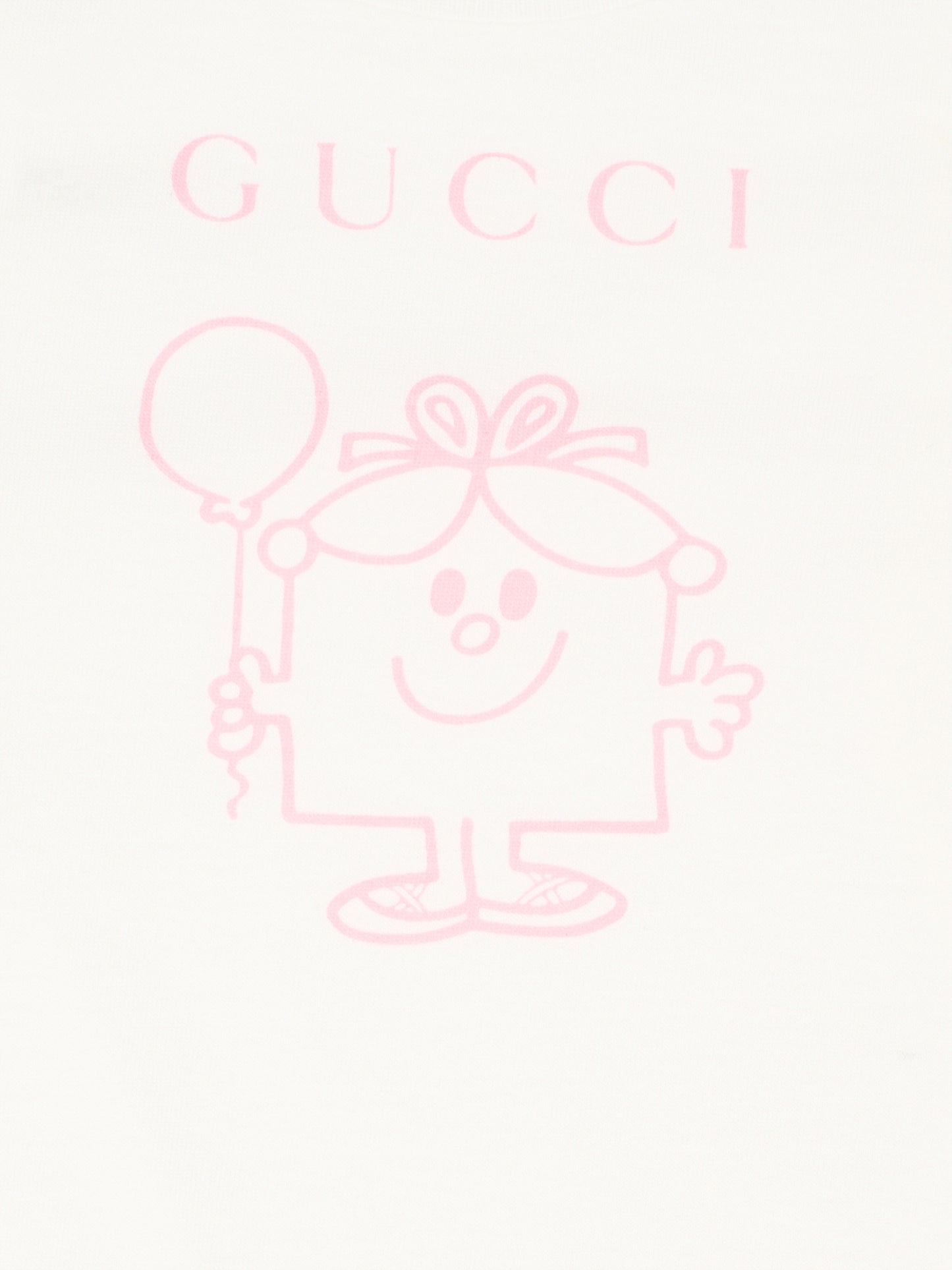 Tutina bianca per neonata con stampa party,Gucci Kids,855549 XJHPJ 9214