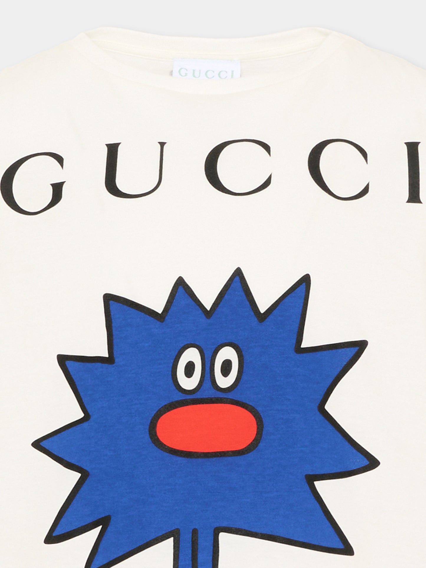T-shirt bianca per bambini con stampa,Gucci Kids,547559 XJHPT 9214