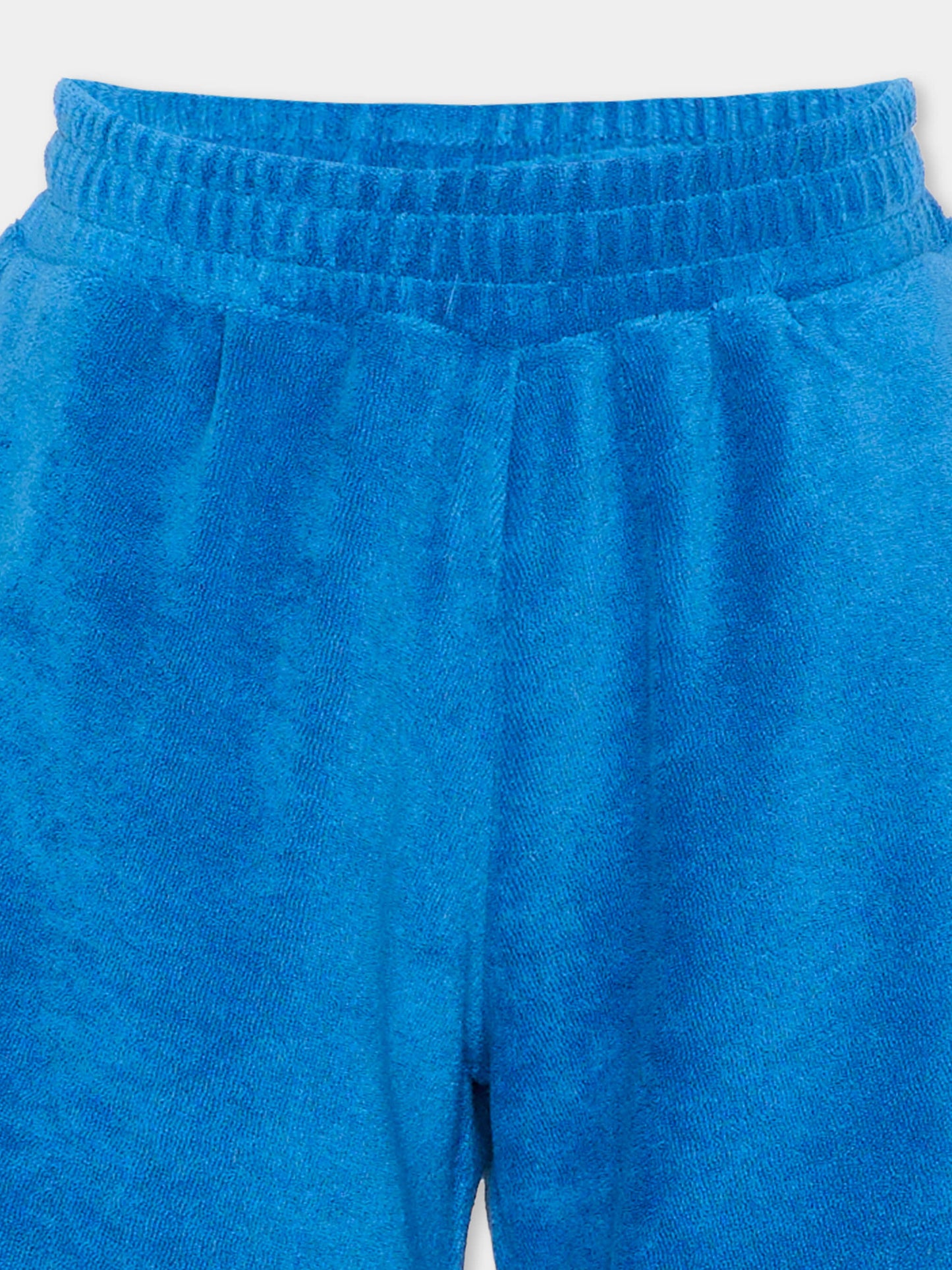 Shorts blu per bambini con patch panda,Kenzo Kids,K61778 871