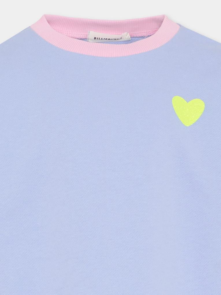 Felpa lilla per bambina con scritta,Billieblush,U21918 81S