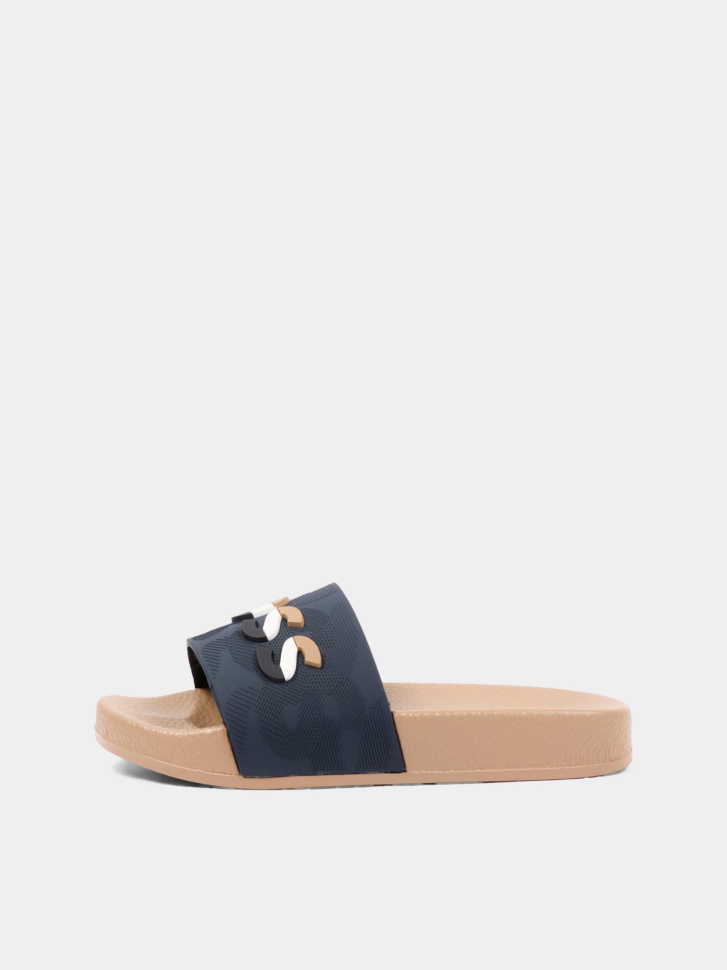 Ciabatte blu per bambino con logo,Boss,J52800 849