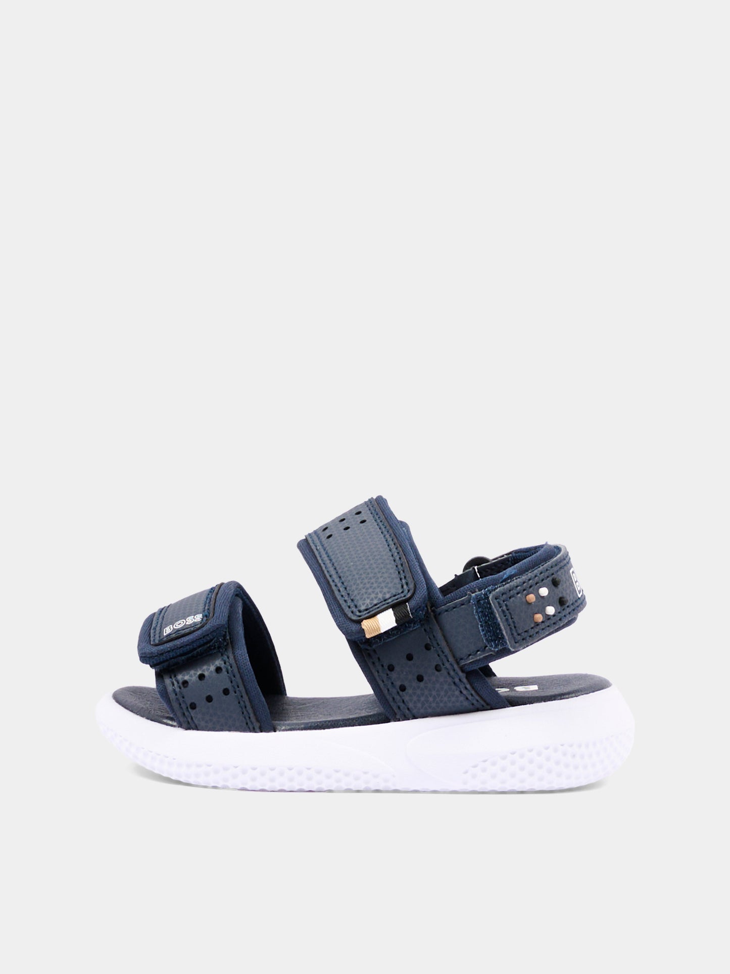 Sandali blu per bambino con logo,Boss,J52823 849