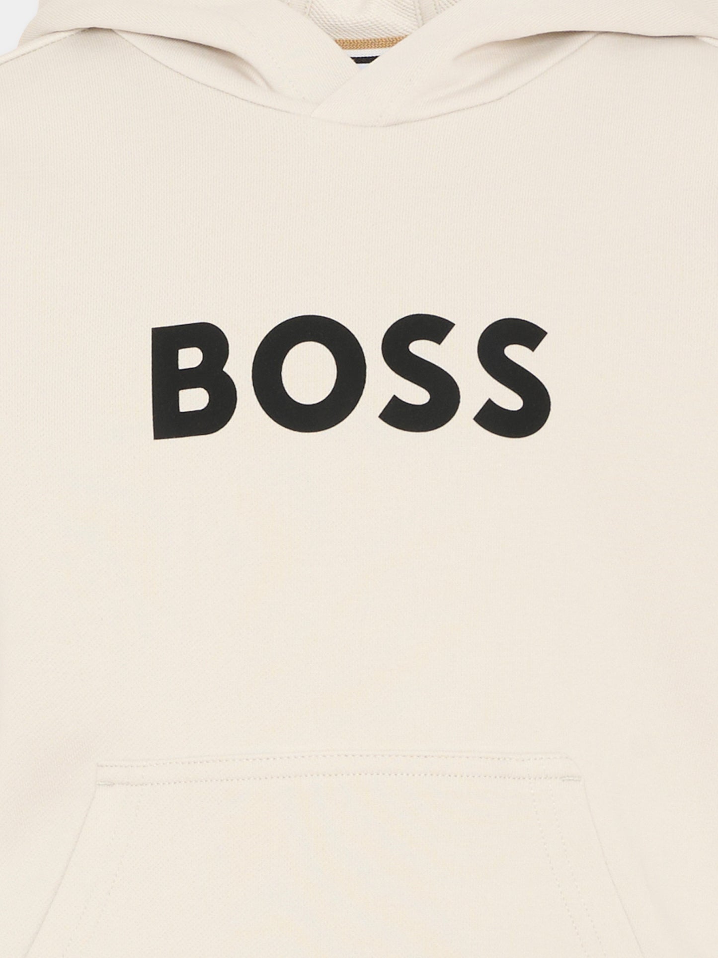 Felpa beige BOSS per bambino con logo,Boss,J52969 130