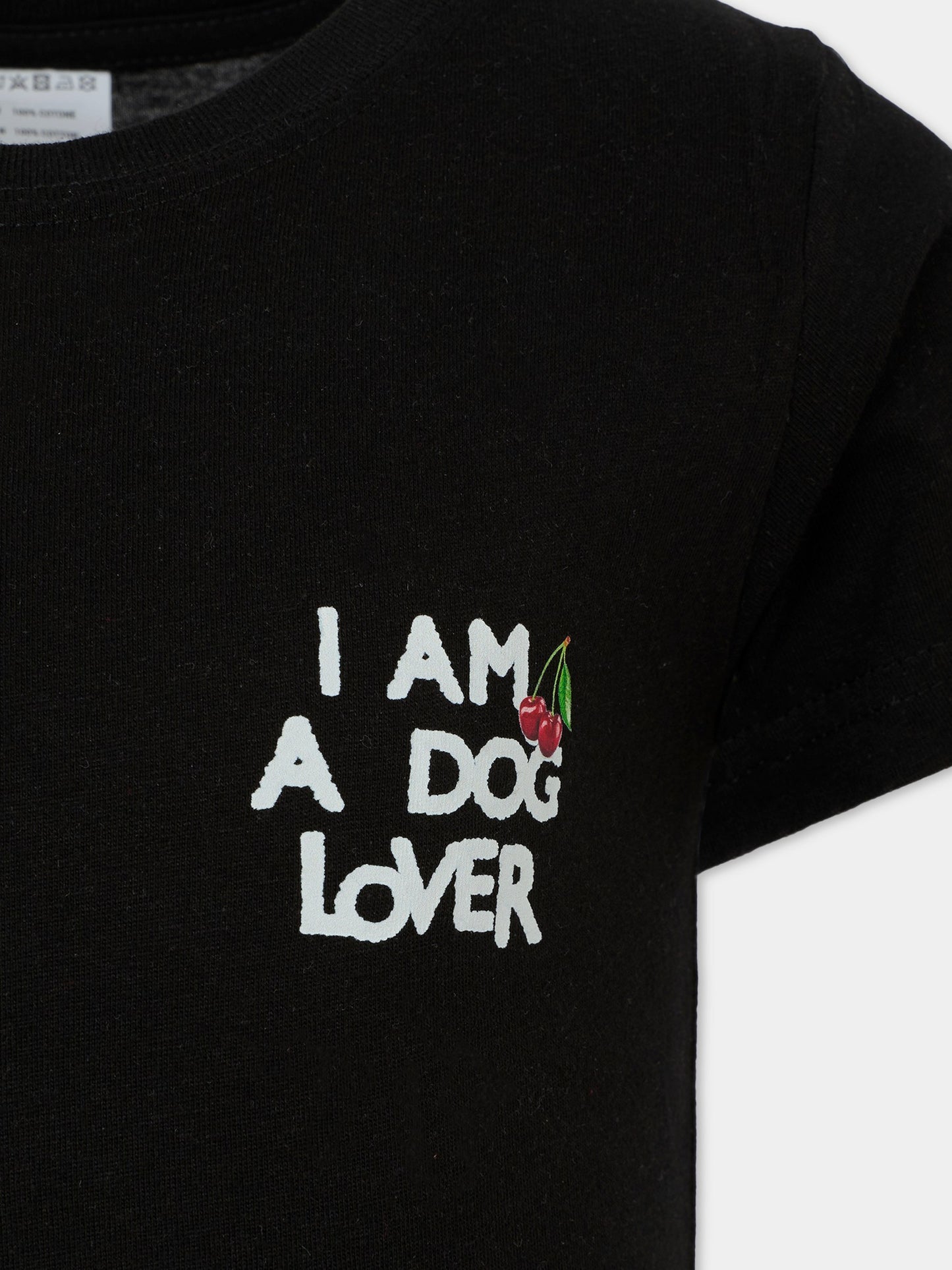 T-shirt nera per bambini Pets Dream,United Pets X Coccolebimbi,T-SHIRT NERA PER BAMBINI PETS DREAM