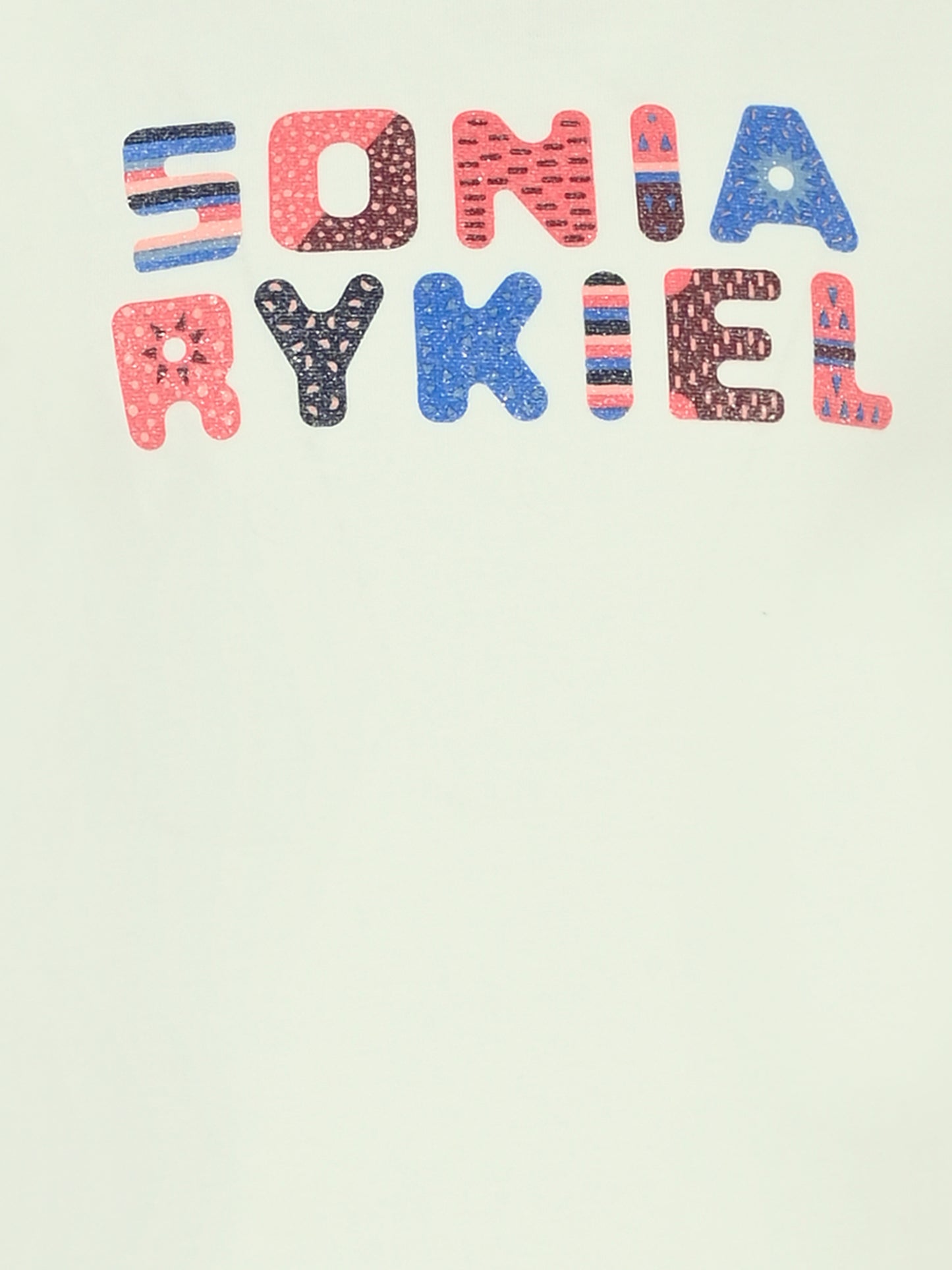 T-shirt avorio per bambina con logo,Sonia Rykiel Paris,A00250 117