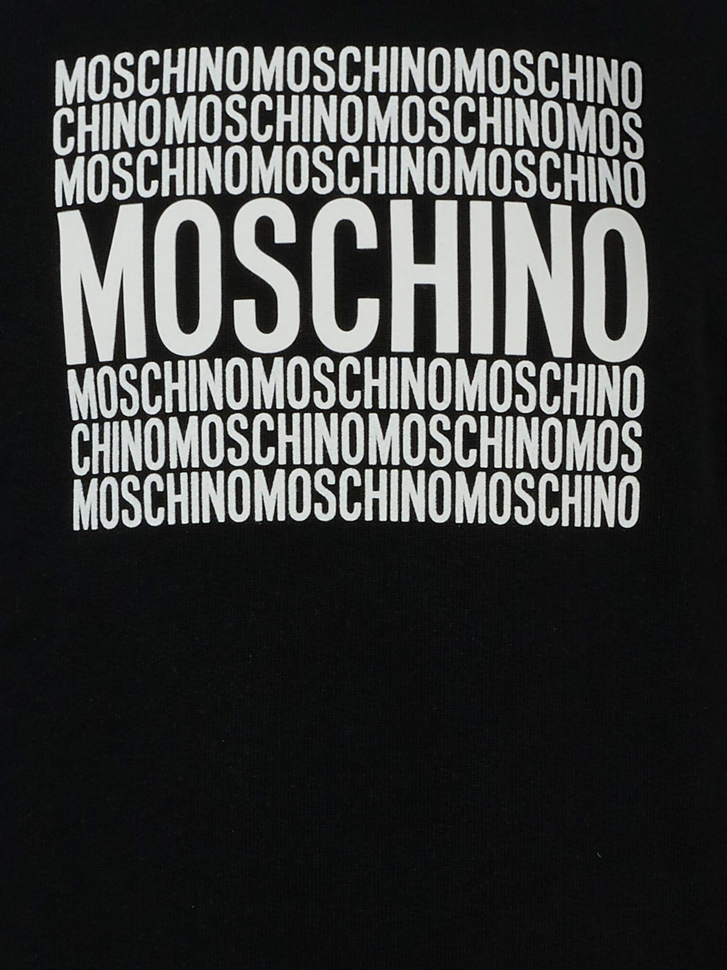 Felpa nera per bambini con logo,Moschino Kids,HUF08Z LCA74 60100