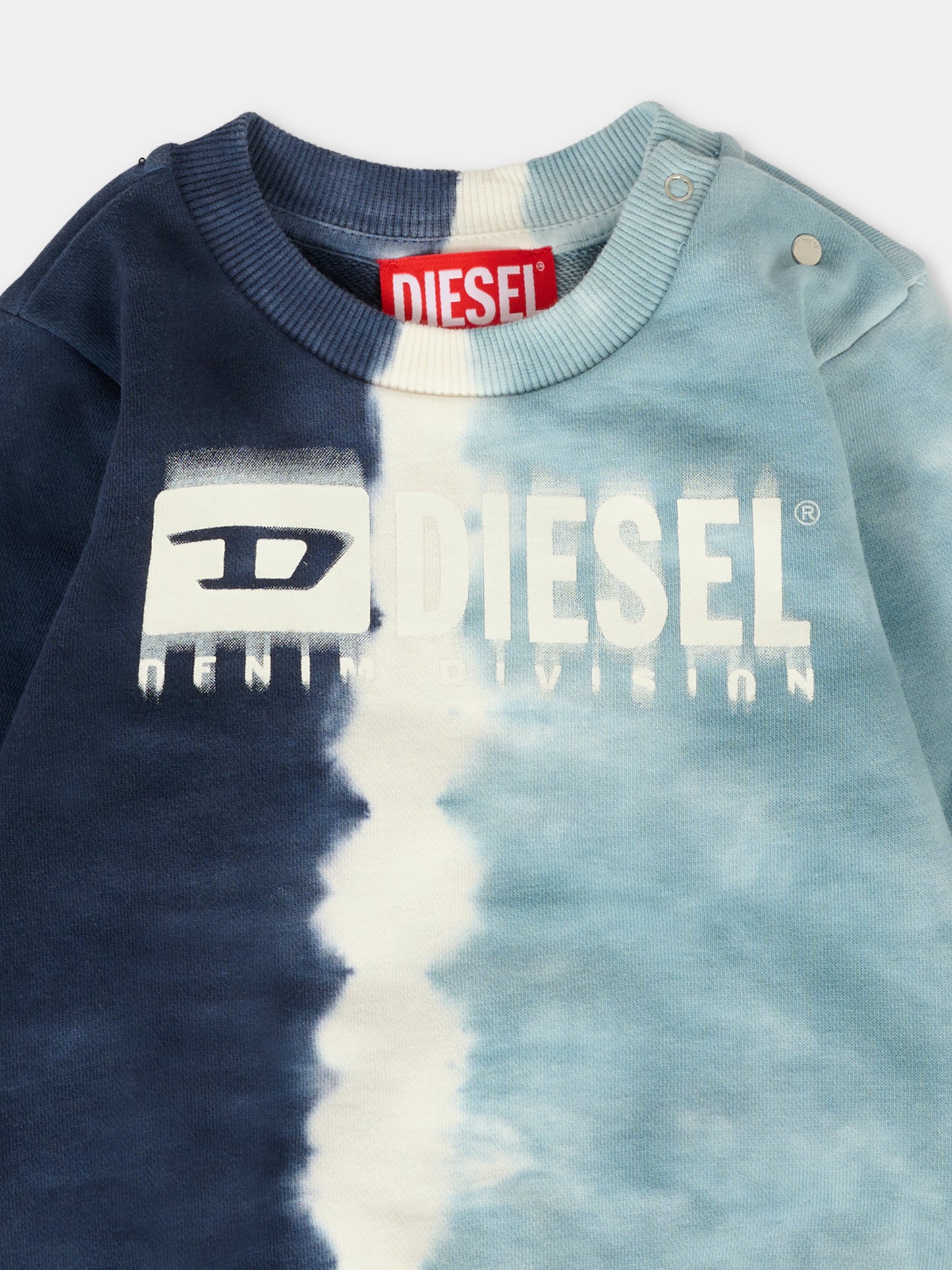 Felpa multicolor per neonato con logo,Diesel,K00611 KYAZF K80AA