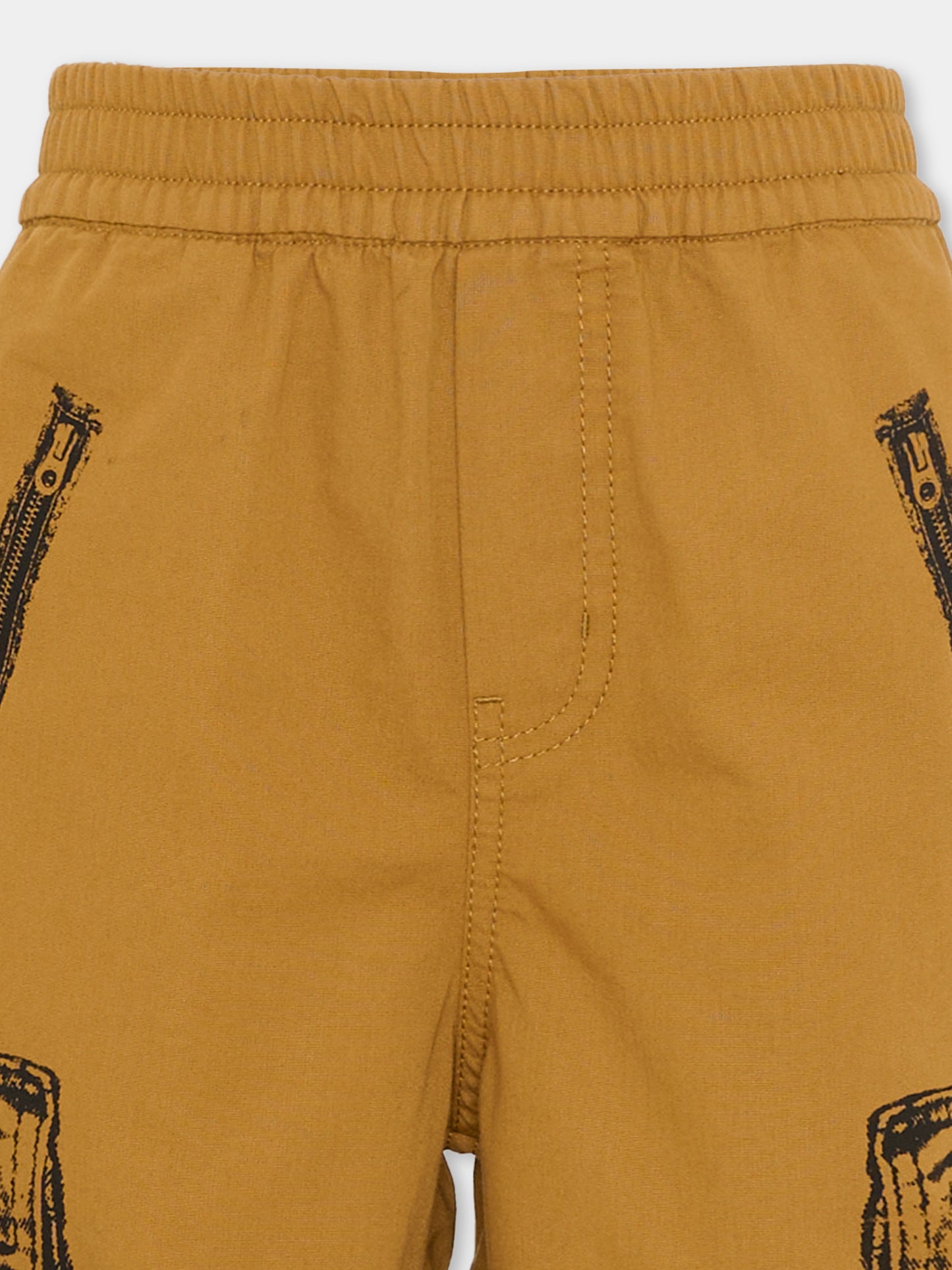 Shorts marroni per bambino con logo,Marc Jacobs,W60784 300