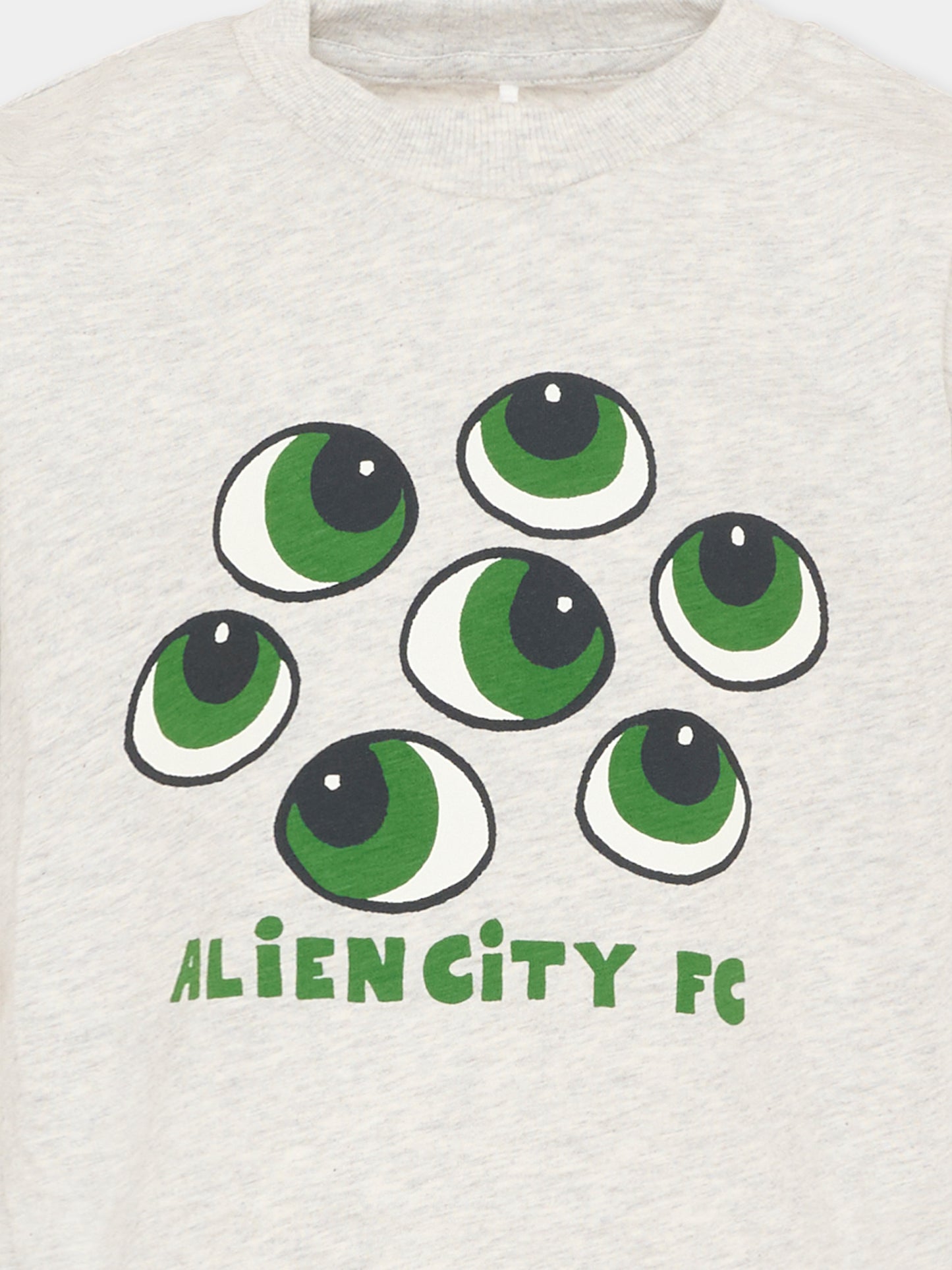 T-Shirt grigia per bambini con stampa occhi,Mini Rodini,2622013294