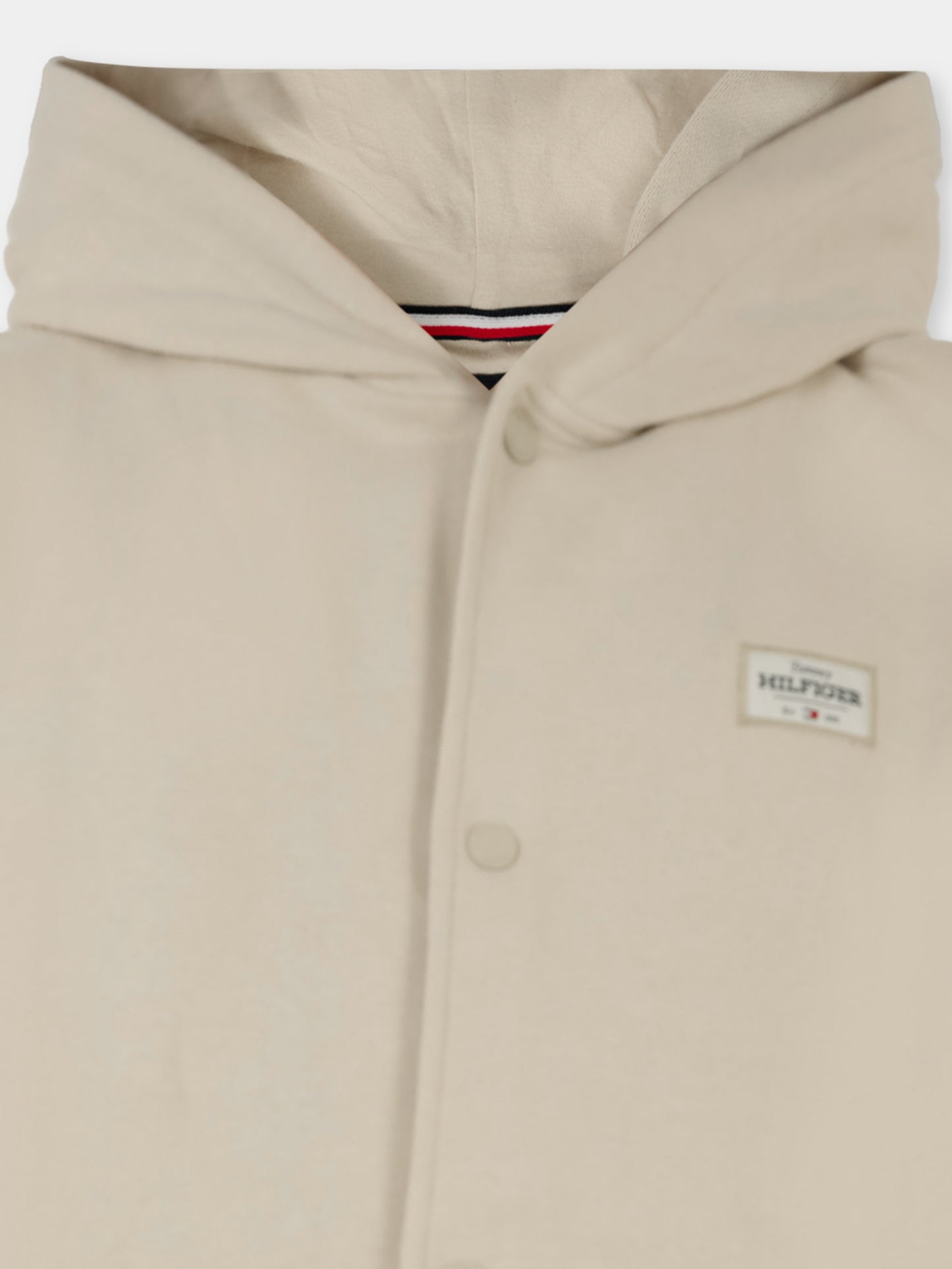 Felpa beige per bambini con patch logo,Tommy Hilfiger Junior,KB0KB09314 ACI