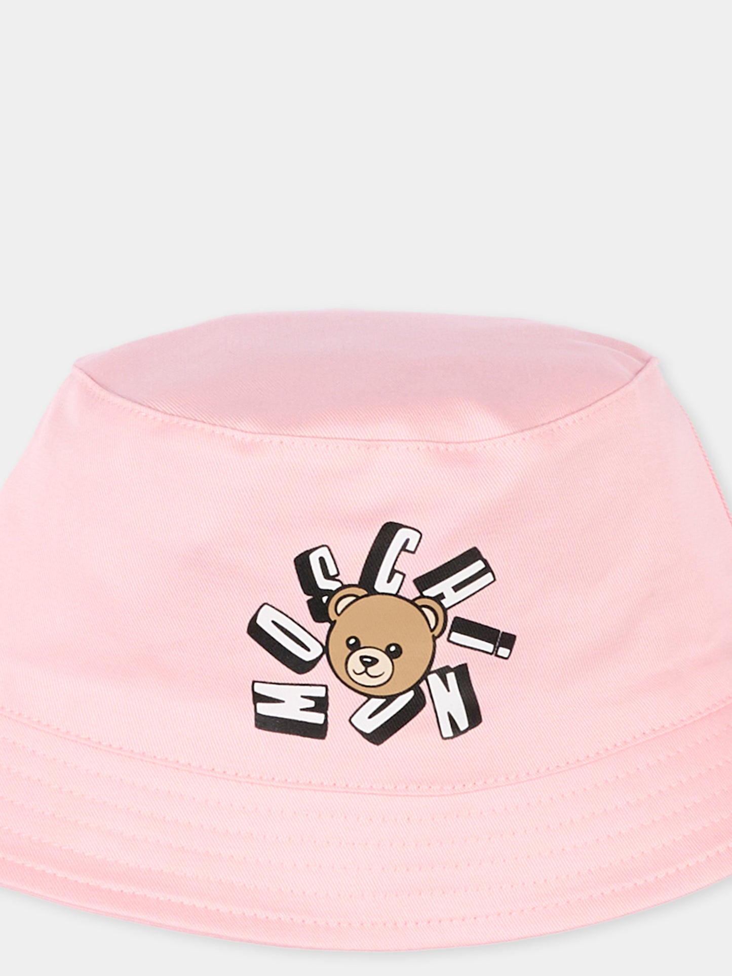 Cloche rosa per neonata con teddy bear,Moschino Kids,MNX057 LPA01 50209