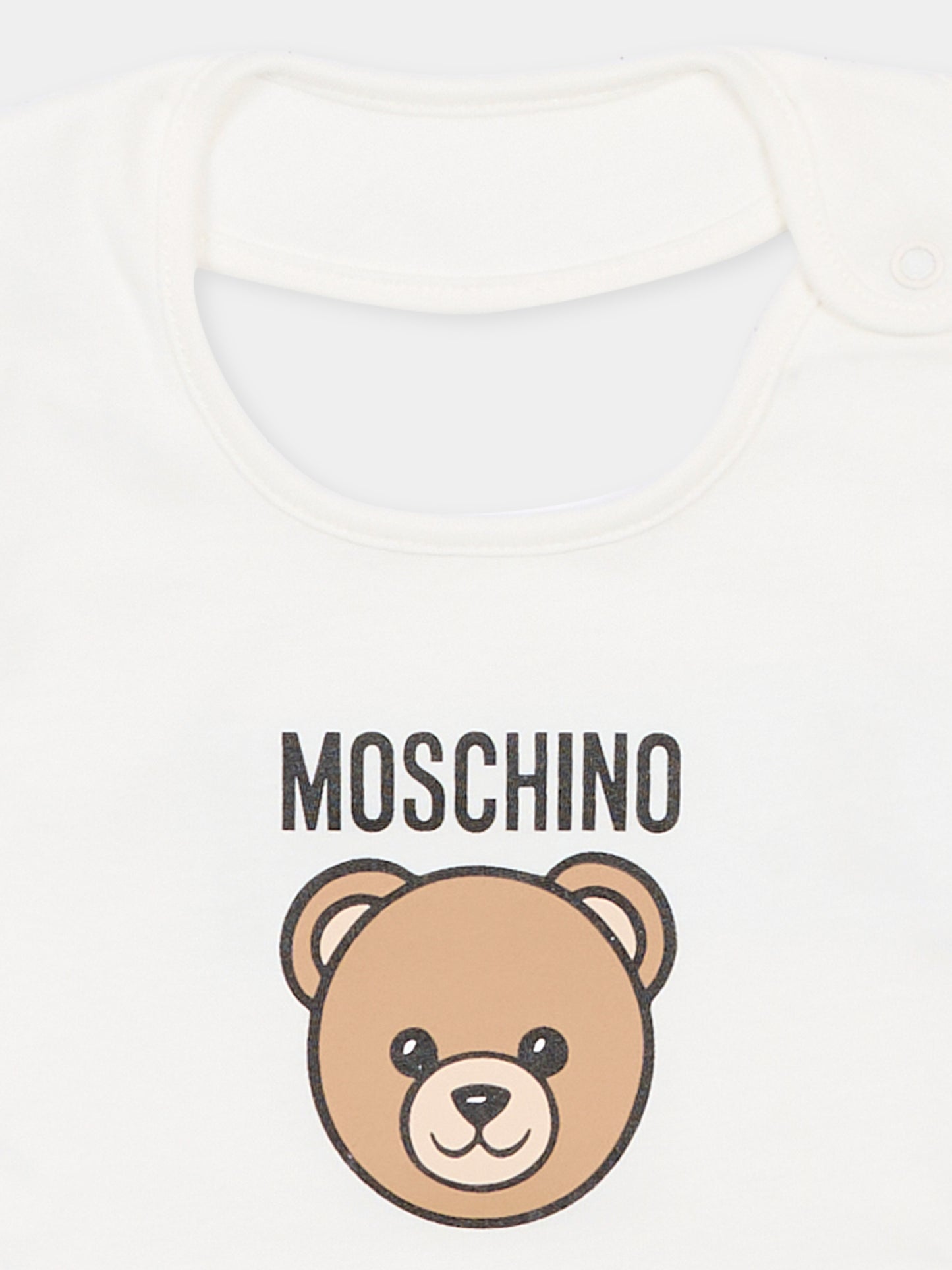 Set accessori avorio per neonati con Teddy Bear,Moschino Kids,MUY099 LCA19 10063