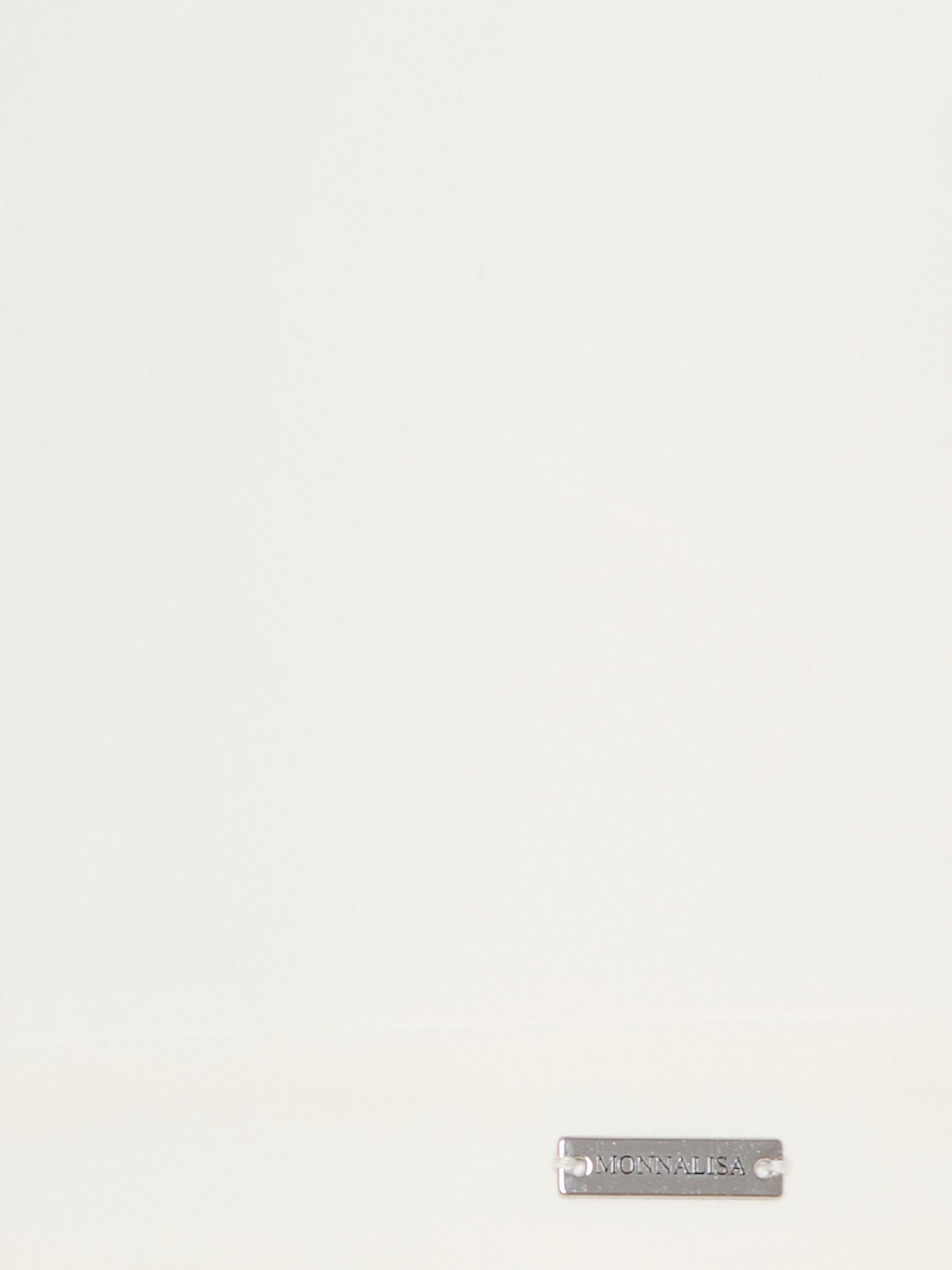 Top avorio per bambina con logo,Monnalisa,71G307 - 7303 - 0001