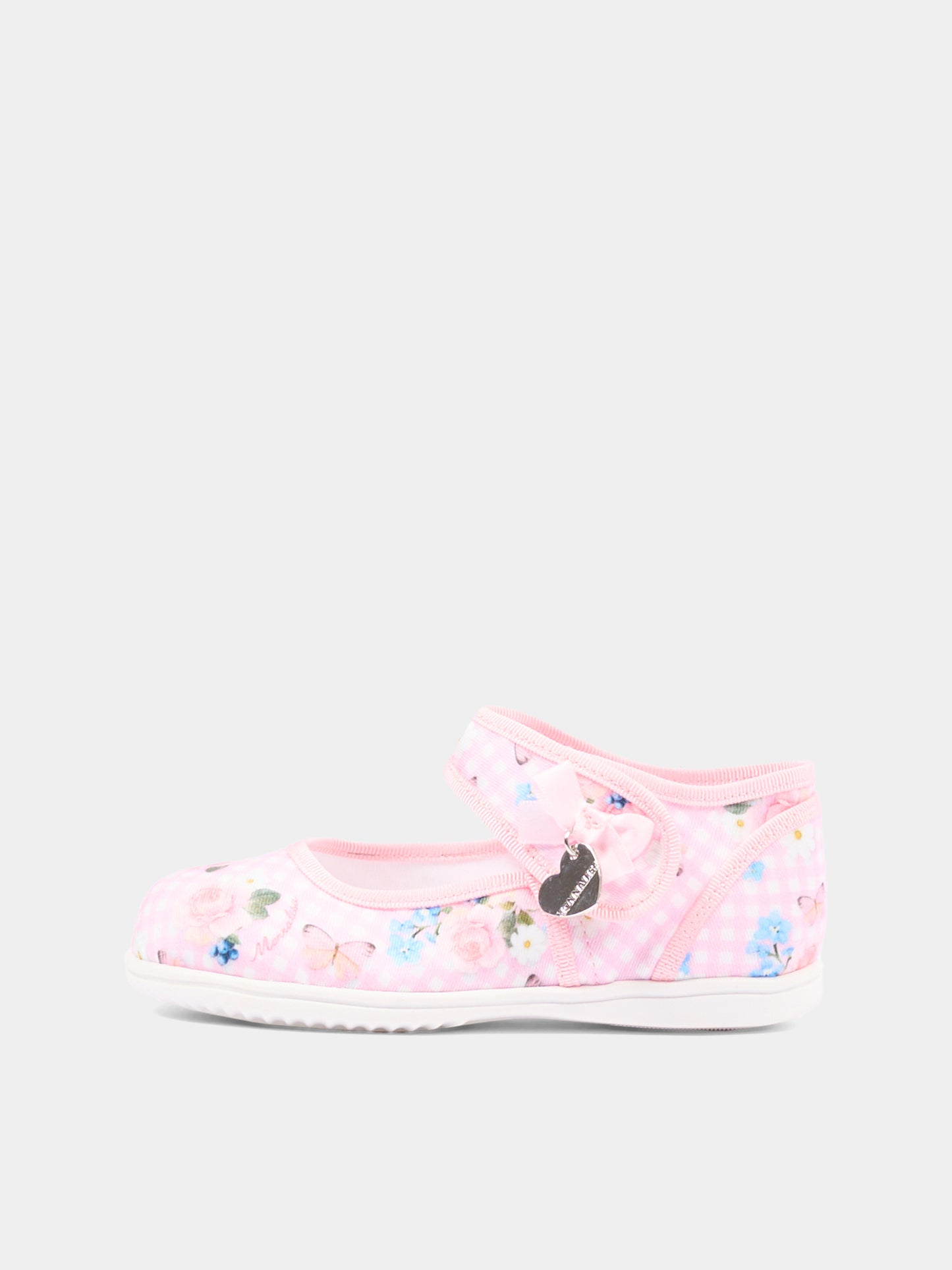 Ballerine rosa vichy per bambina,Monnalisa,83G000 - 7659 - 0090