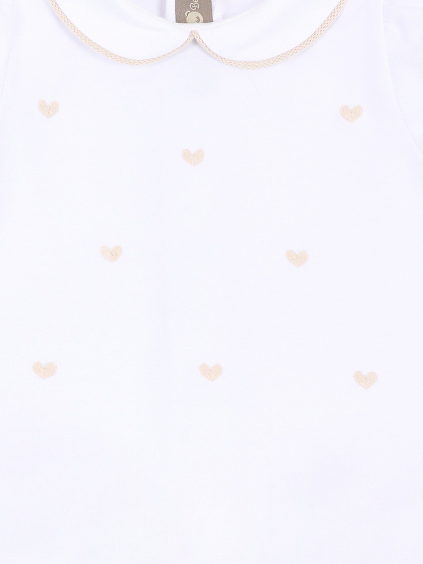 Pagliaccetto bianco per neonati con cuori,Little Bear,3077 BCO/CORDA