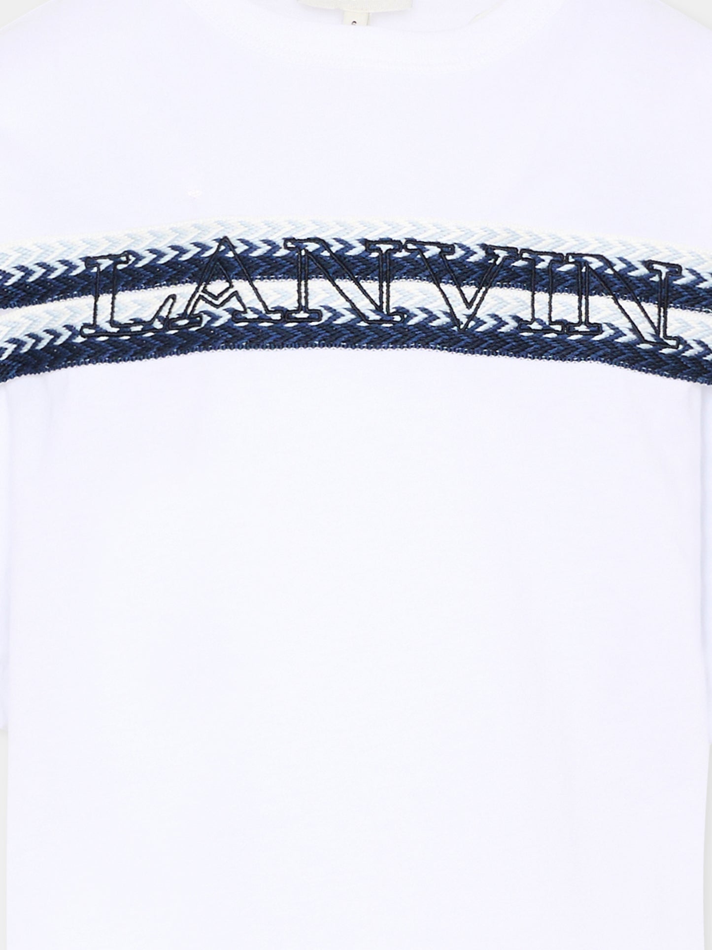 T-Shirt bianca per bambino con logo,Lanvin Petite,N30362 N48