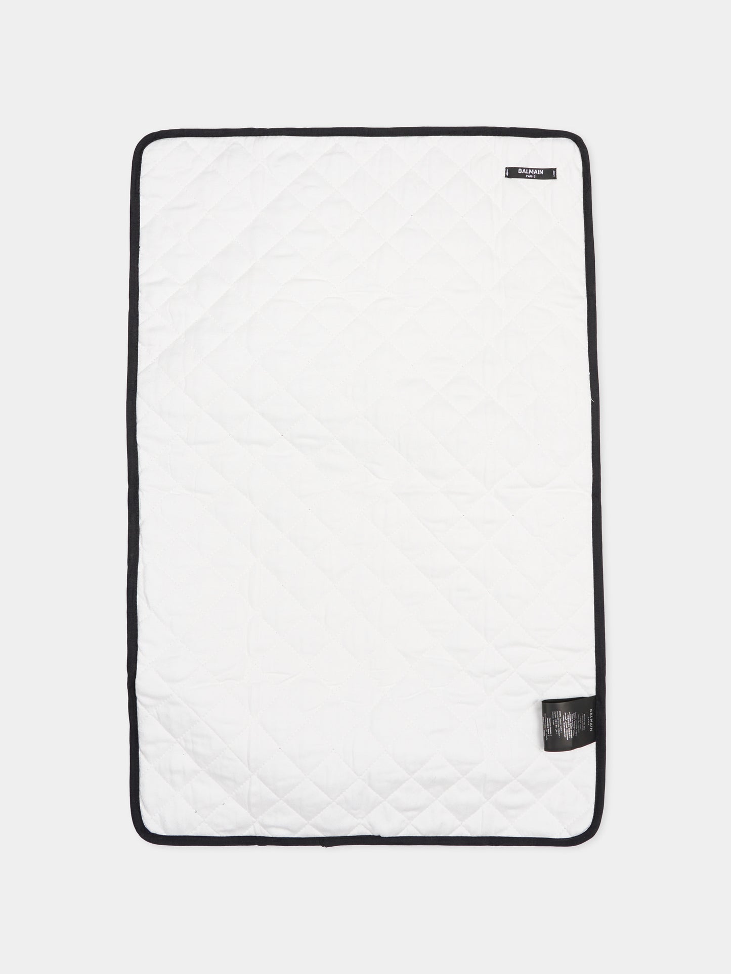 Borsa mamma nera per neonati con logo ricamato,Balmain Kids,BY0618-Z0042 930AV