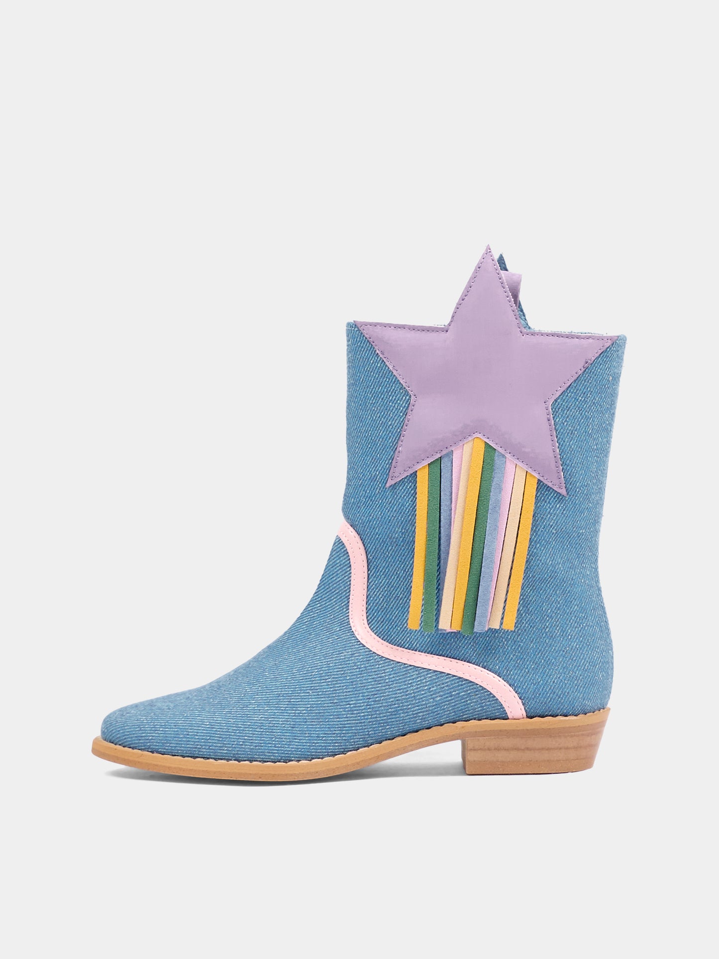 Stivali multicolor per bambina con frange,Stella Mccartney Kids,TY0B96-Z3612 665