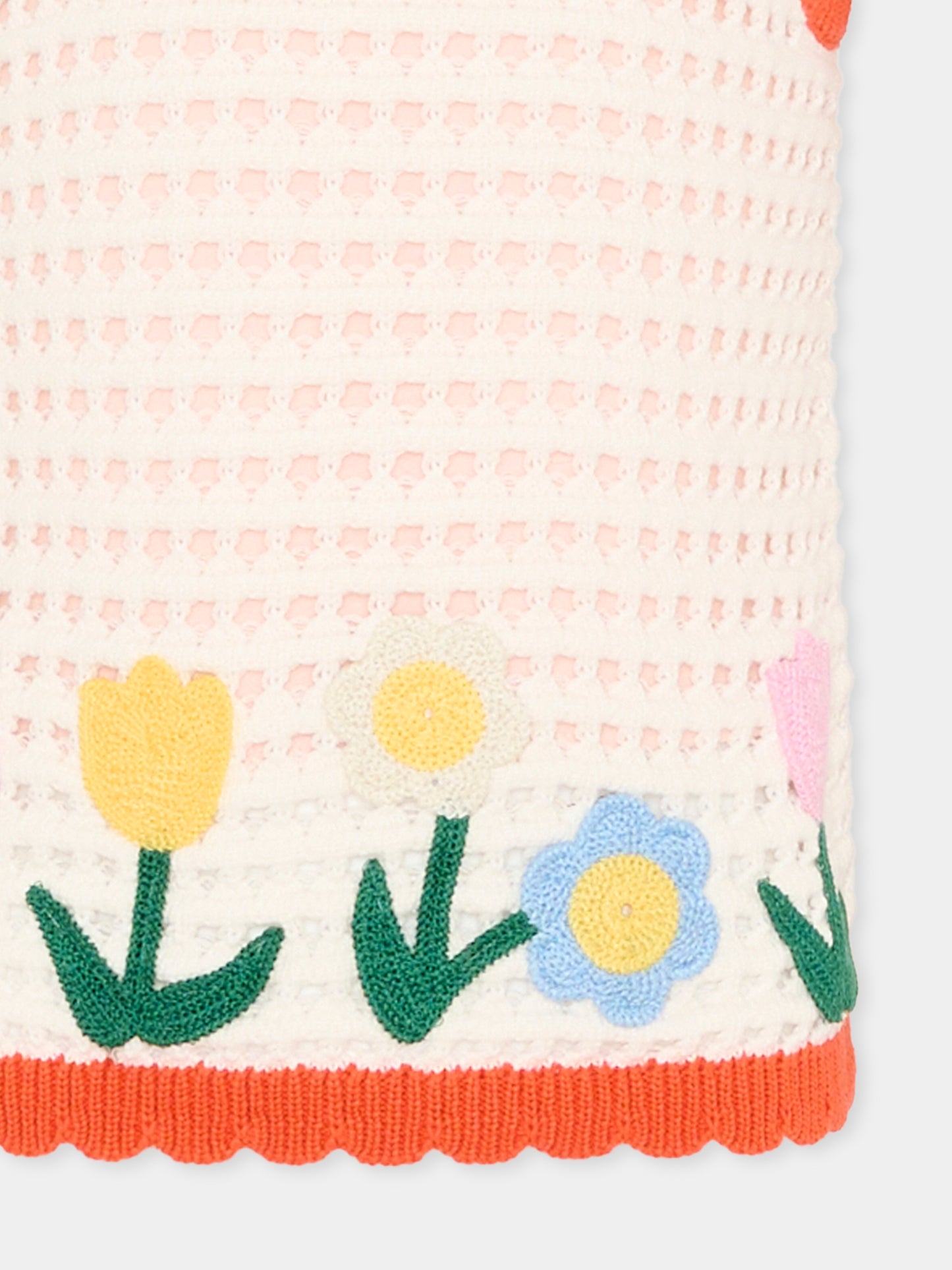 Top avorio per bambina con fiori,Stella Mccartney Kids,TY9A22-Z1876 101