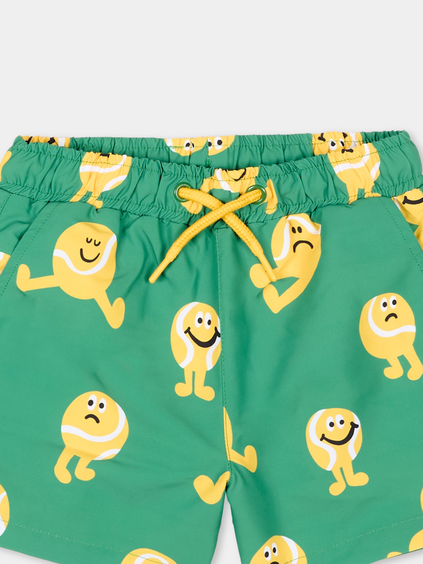 Boxer mare verde per neonato con palla da tennis,Stella Mccartney Kids,TYC529-Z3594 769MC