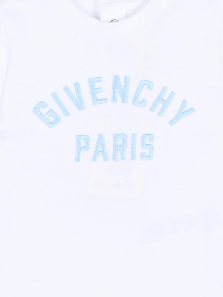 T-Shirt bianca per neonato con logo,Givenchy Kids,H31230 10P