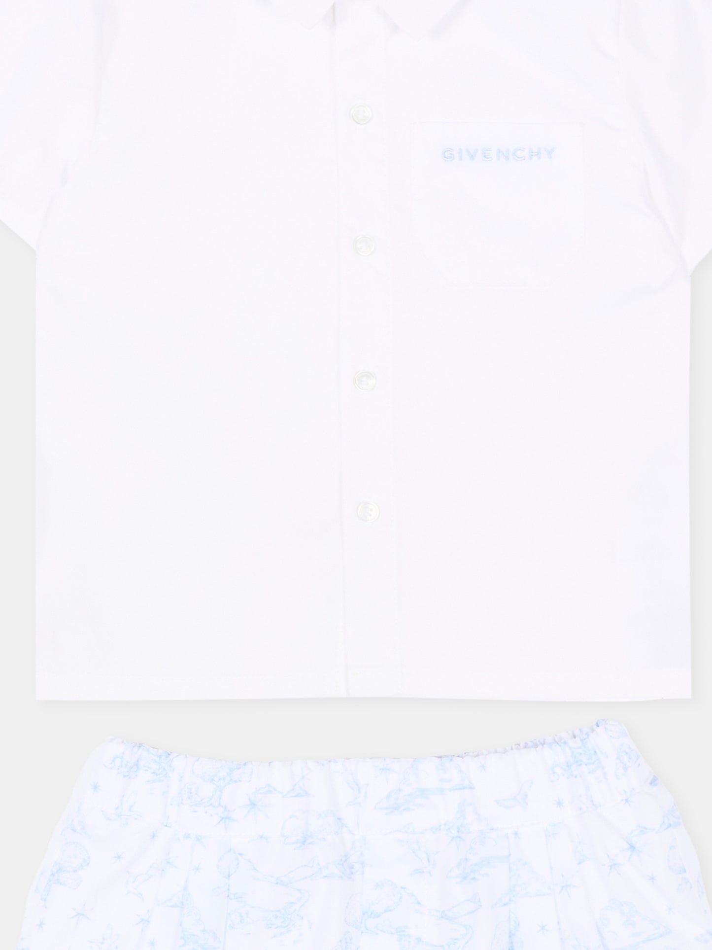 Completo sportivo multicolor per neonato con stampa marina,Givenchy Kids,H31262 N48