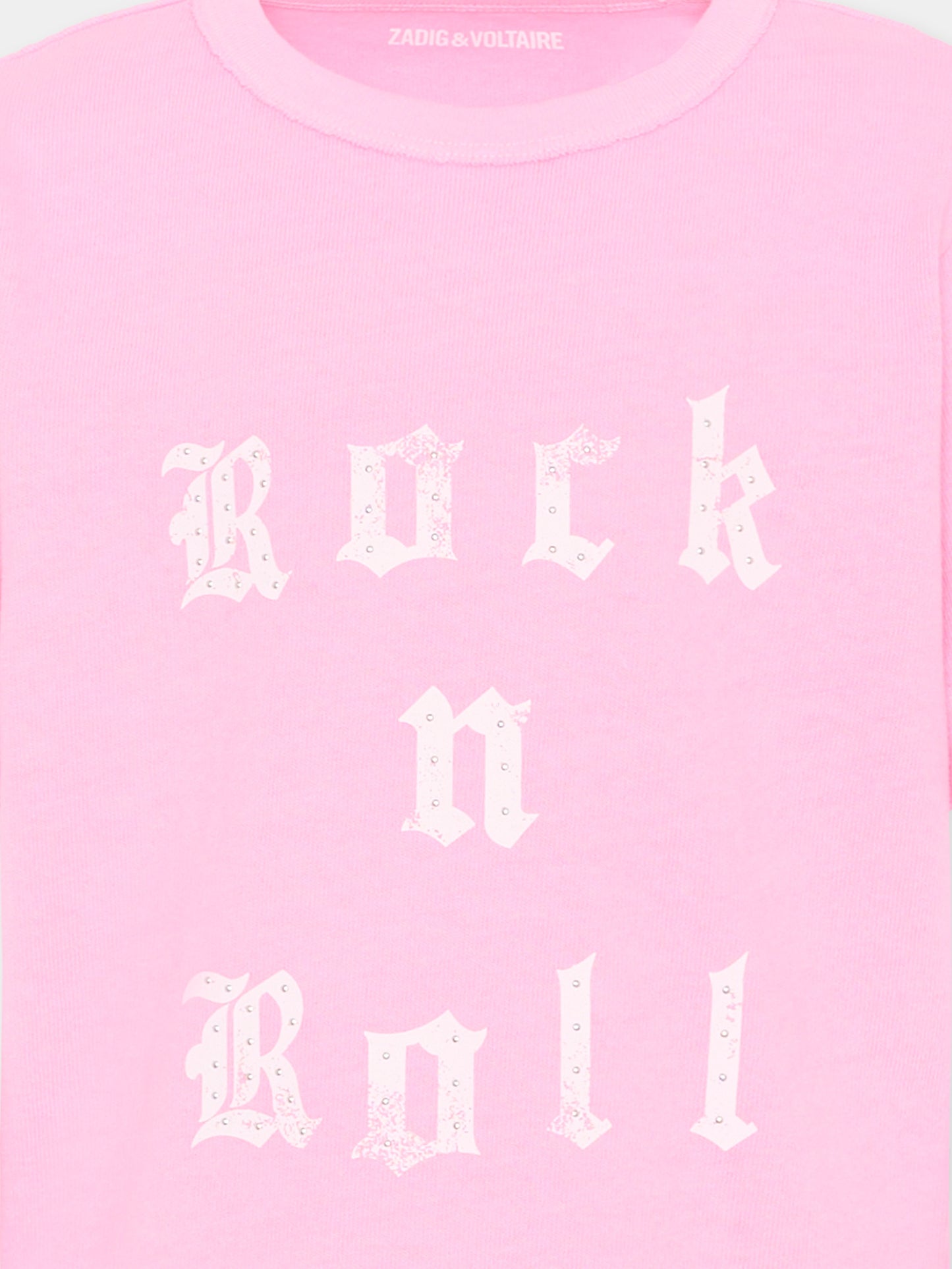 T-Shirt rosa per bambina,Zadig & Voltaire Kids,X60534 47F