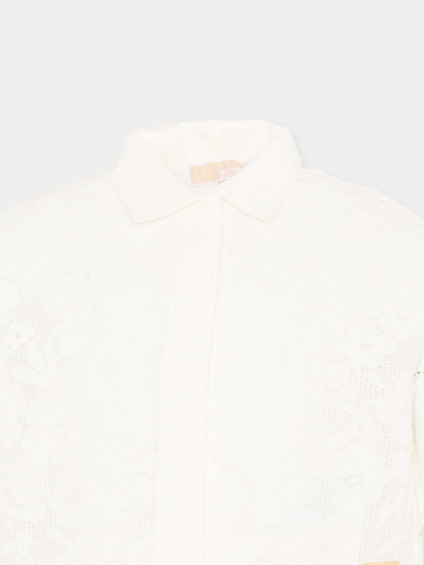 Camicia bianca in pizzo per bambina,Michael Kors,R30645 117