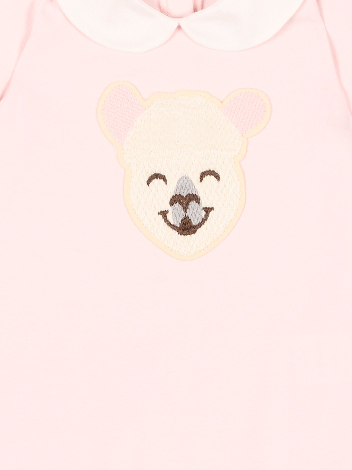 Pagliaccetto rosa per neonata con ricamo alpaca,Gensami,ROSHORT-ALP-J LIGHT PINK