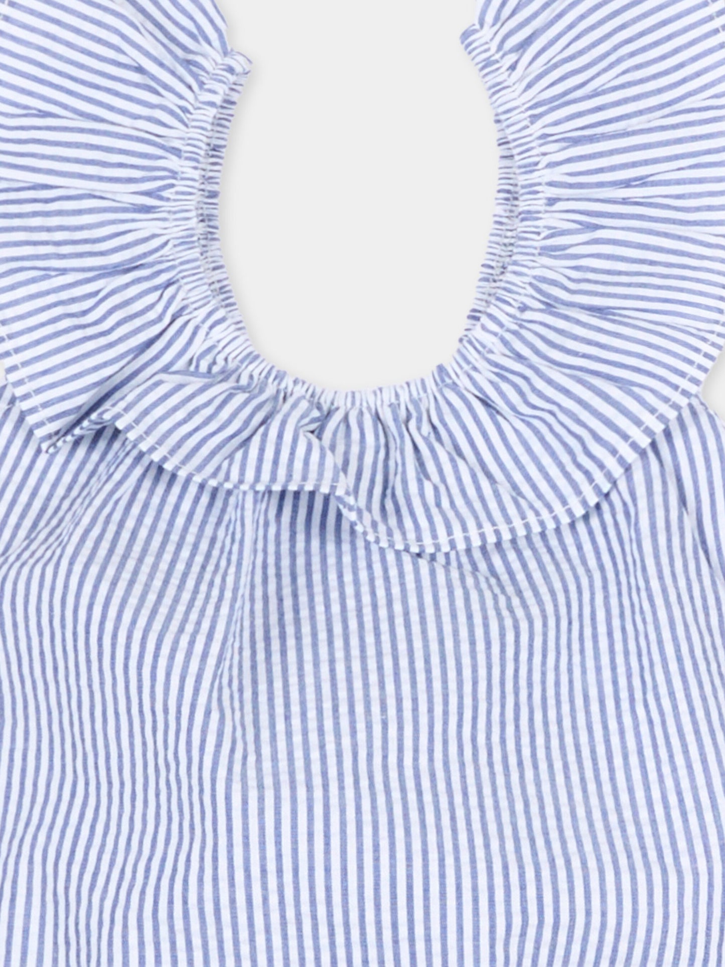 Pagliaccetto blu a righe per neonata,Nanán,E26480BL