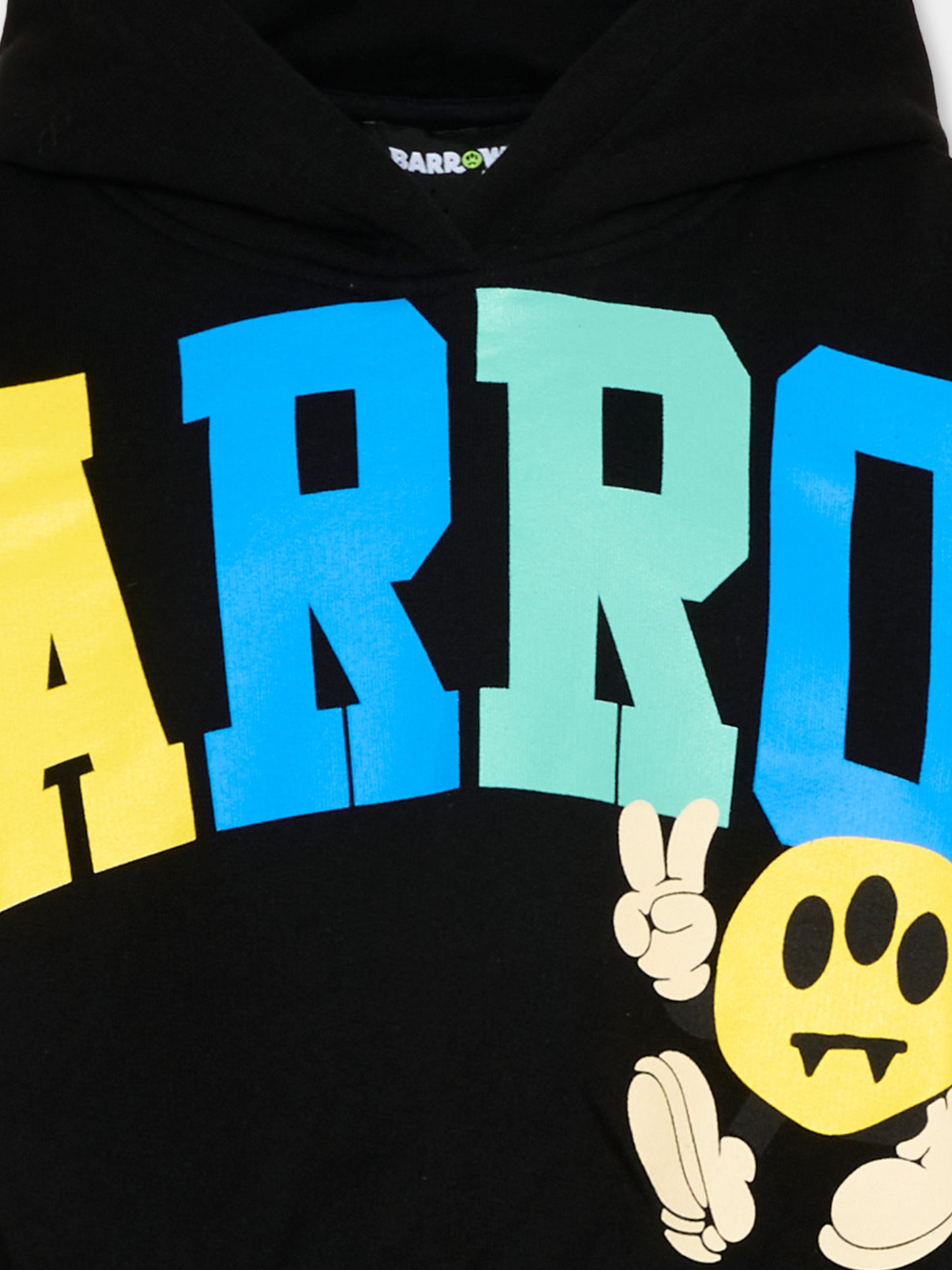 Felpa nera Barrow per bambina con logo,Barrow,S6BKJGHS178 110