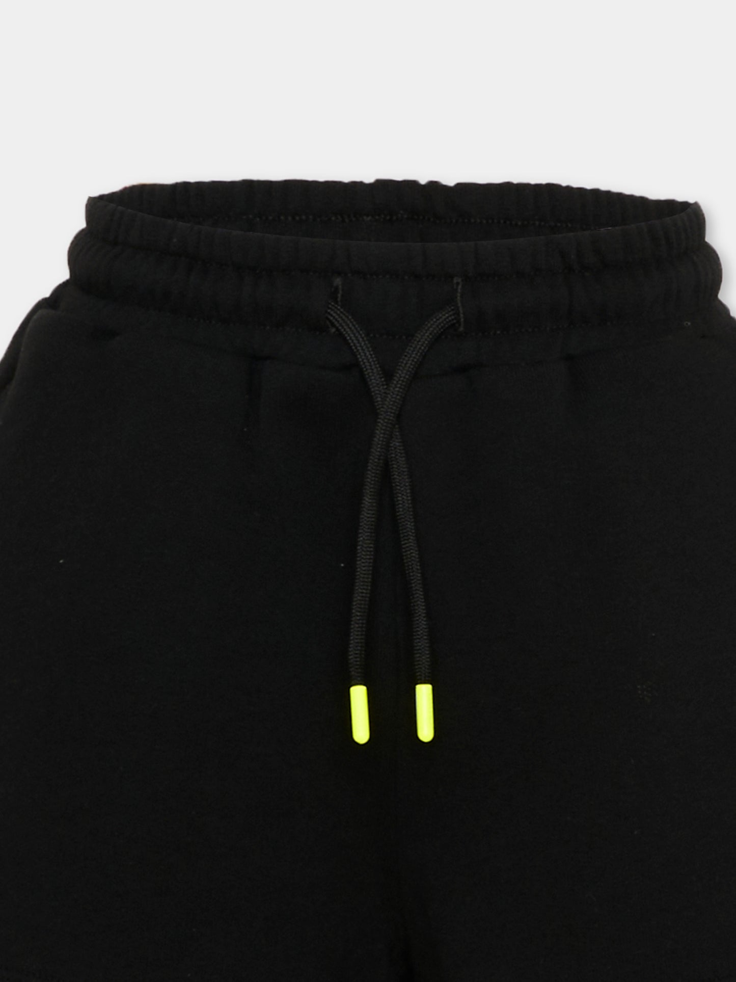 Shorts sportivi neri per bambina logo,Barrow,S6BKJGSH013 110