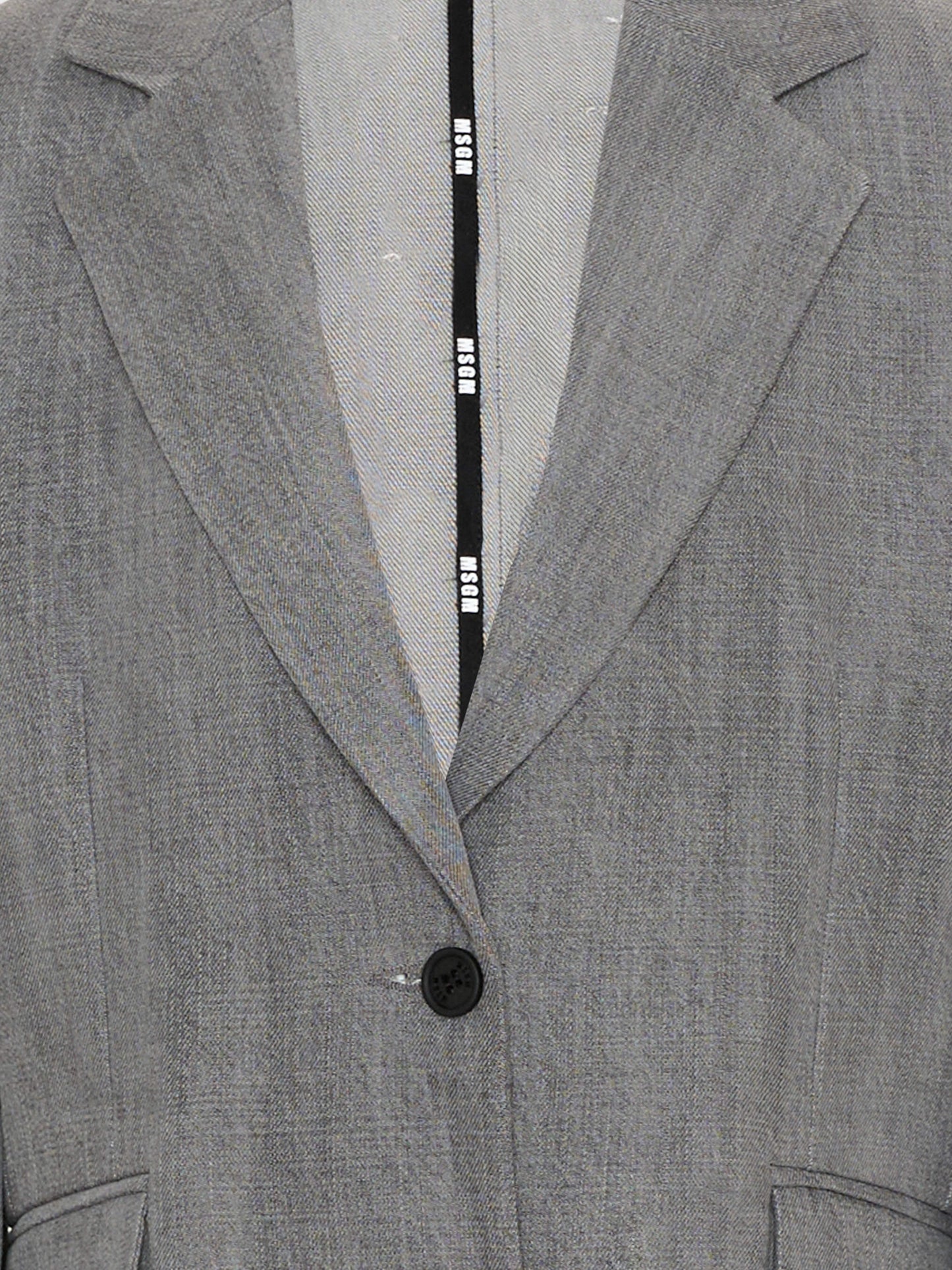 Giacca grigia per bambina con patch logo,Msgm Kids,S6MSJGJK020 102