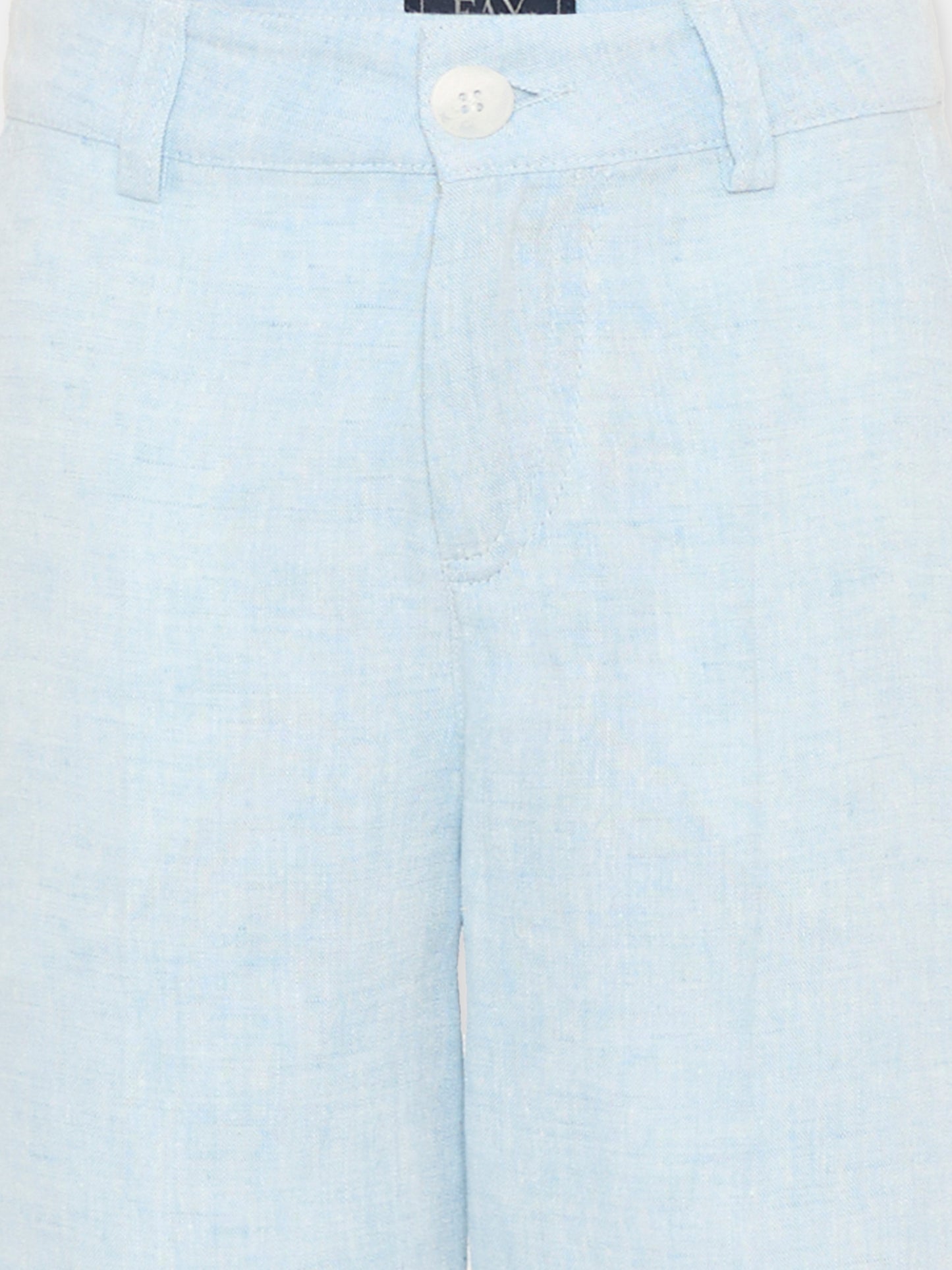 Shorts celeste per bambino in lino,Fay Kids,FY6P99 I0318 607