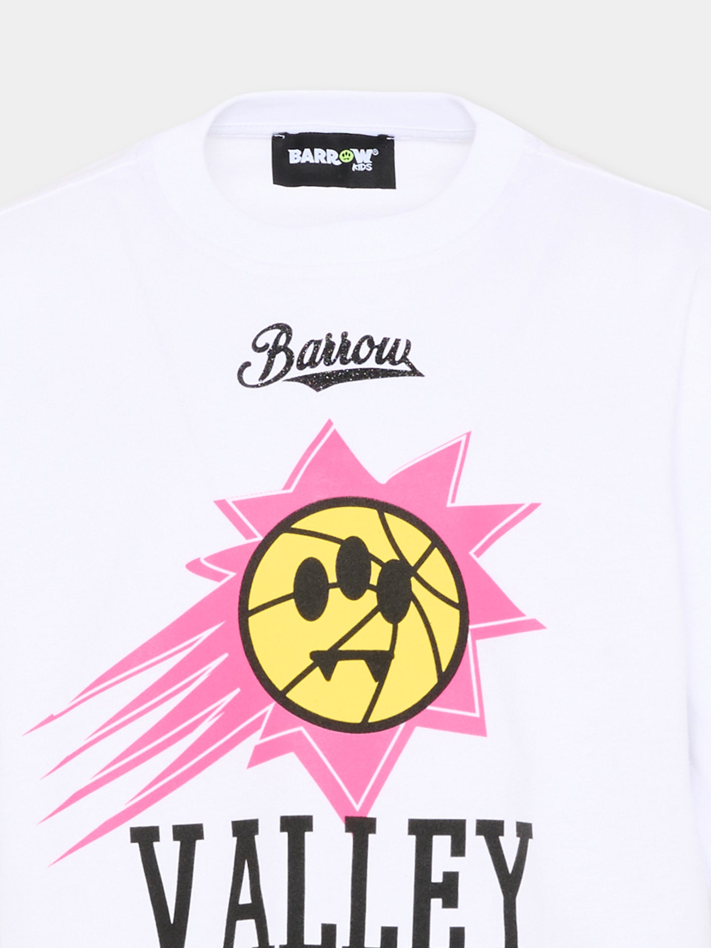 T-Shirt bianca per bambina con logo,Barrow,S6BKJGTH139 002