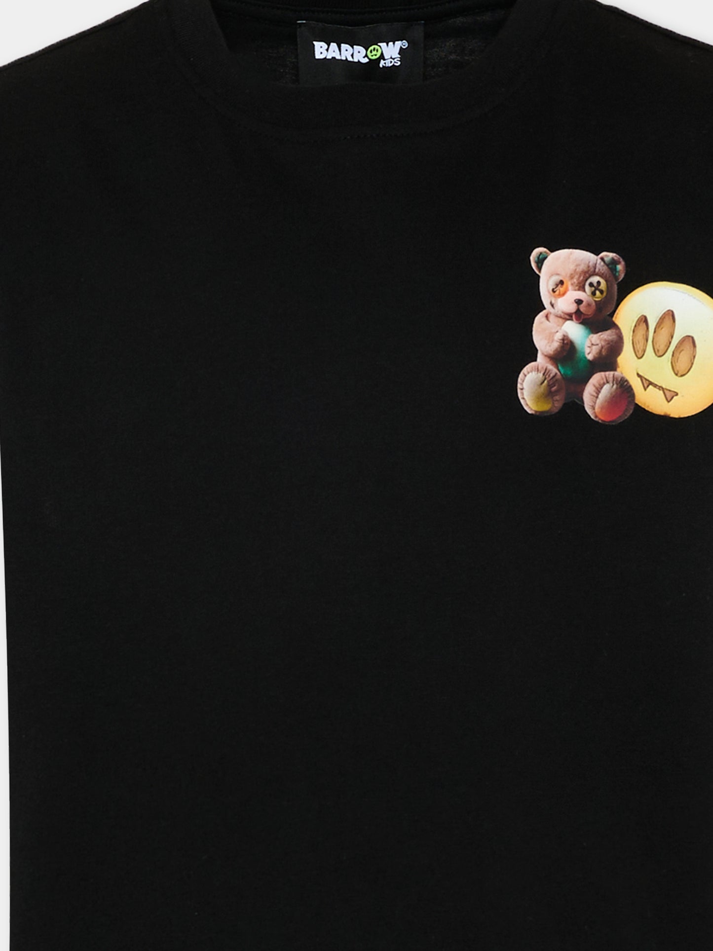 Canotta nera per bambino con logo,Barrow,S6BKJUTA077 110