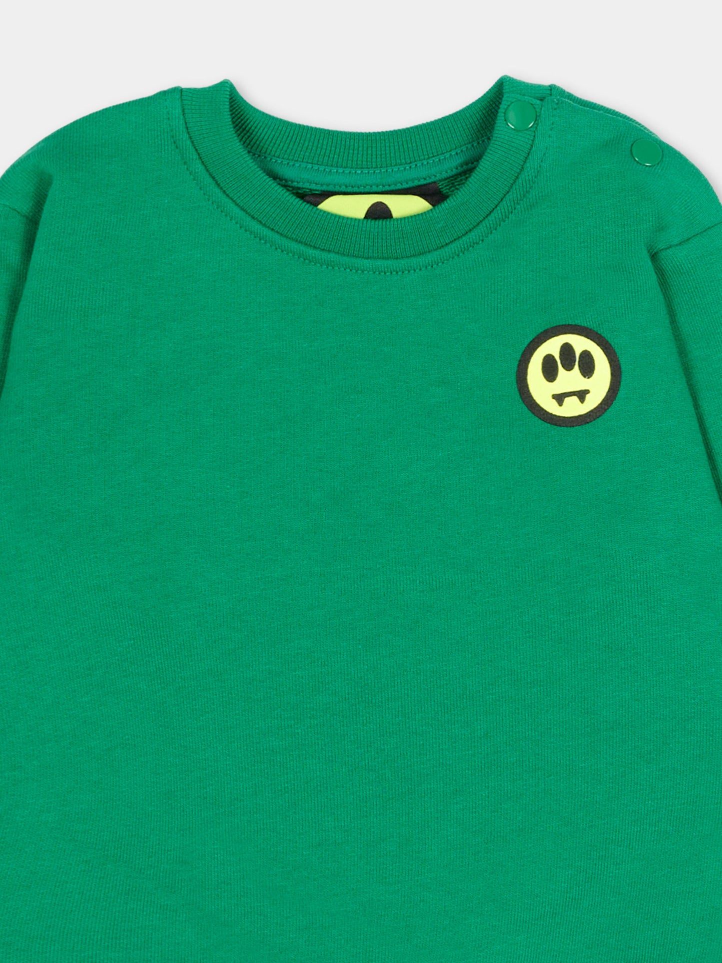 Felpa verde per neonato con logo,Barrow,S6BKUNSW209 080