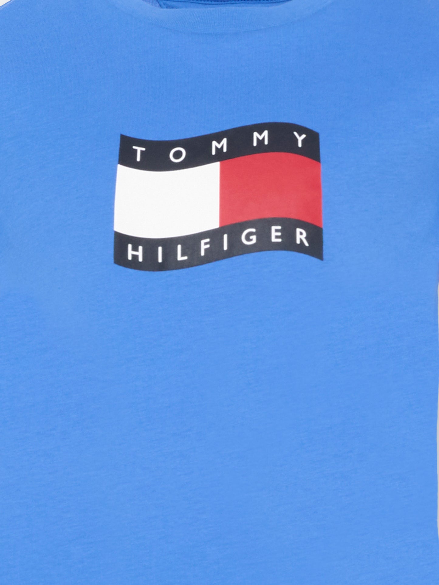 T-shirt blu per bambino con logo,Tommy Hilfiger Junior,KB0KB10275 C6H