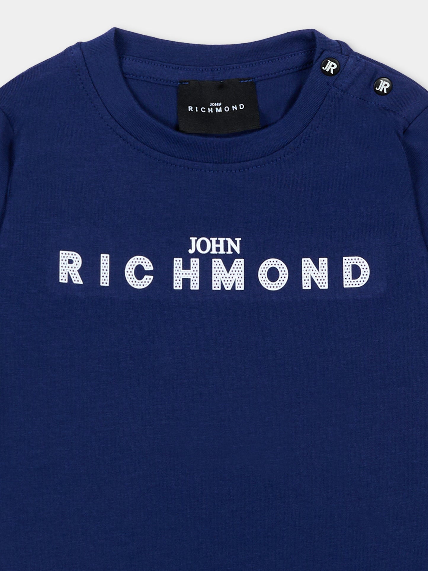 T-Shirt blu per neonato con logo,Richmond,RIP26002TS BLUE BEACON