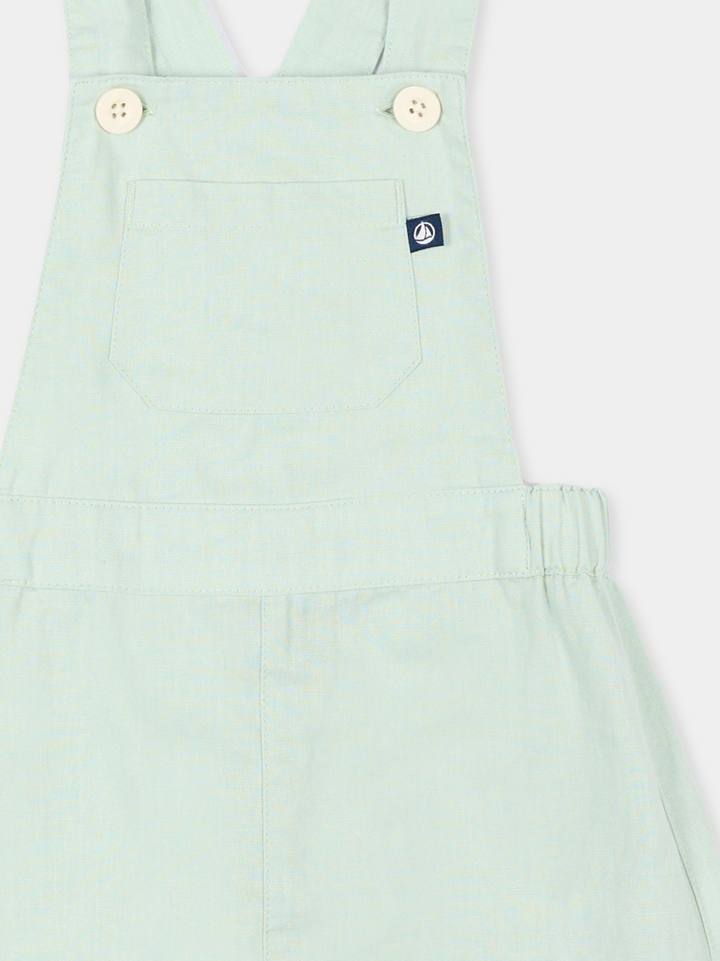 Salopette verde per neonato,Petit Bateau,A0FFN SPRAY 01