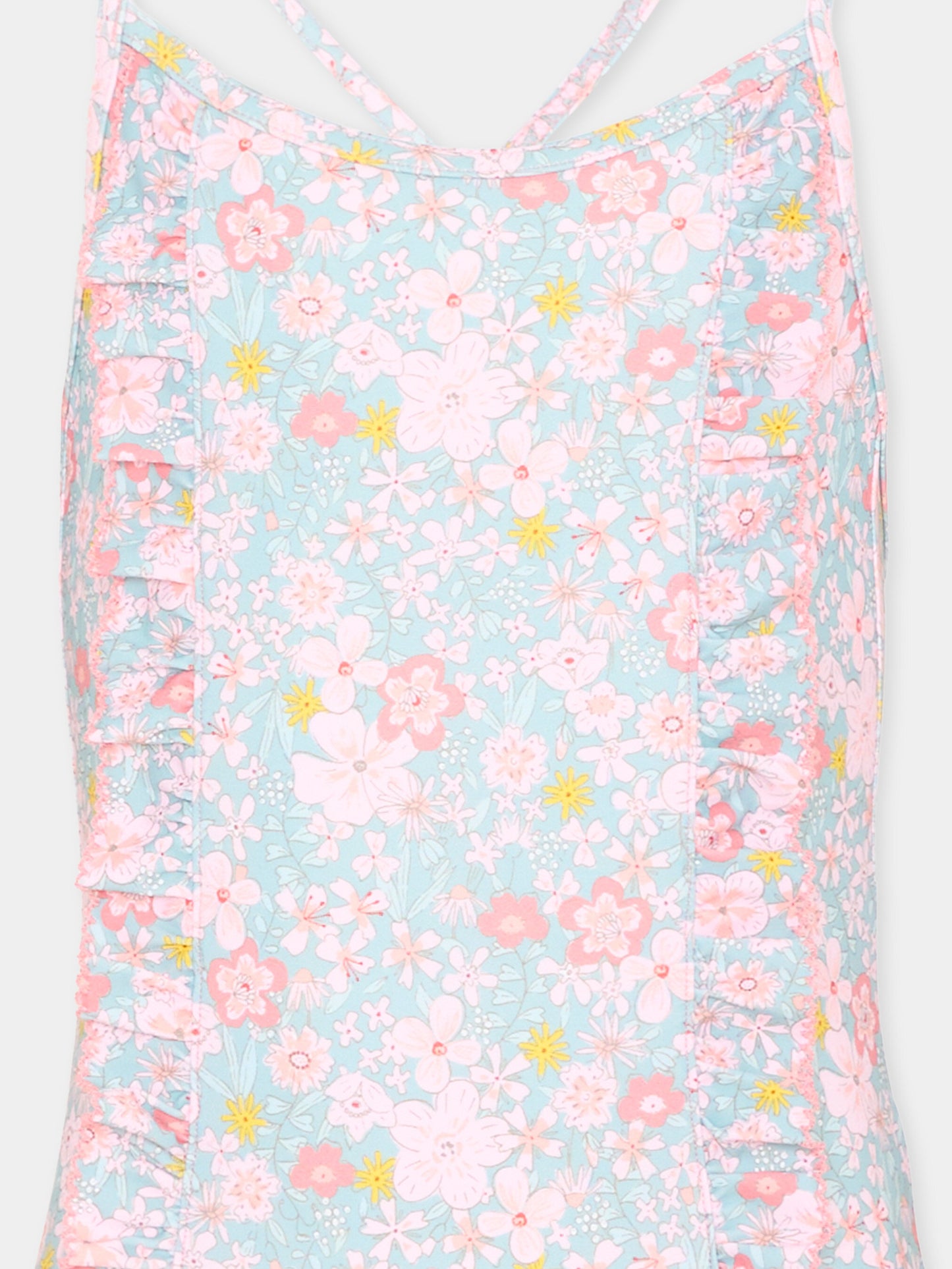 Costume intero multicolor per bambina floreale,Petit Bateau,A0FJ4 SPRAY/MULTICO 01